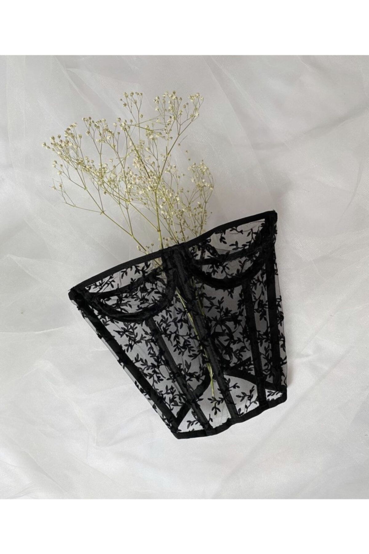 COMPANERO SHOP Yaprak Desen Vintage Korse