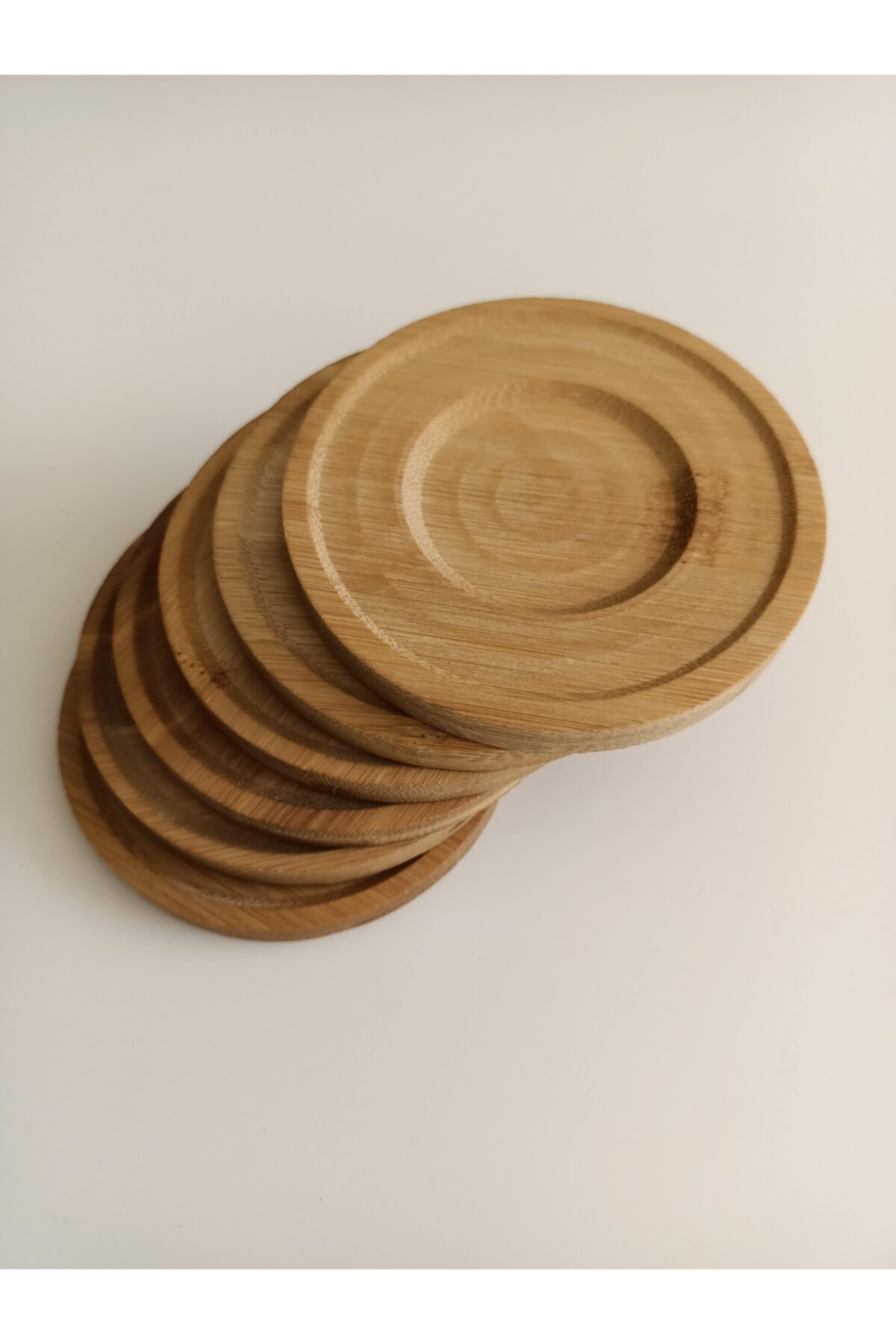 Lepont 6 Parça Yuvarlak Bambu Çay Bardak Altlığı