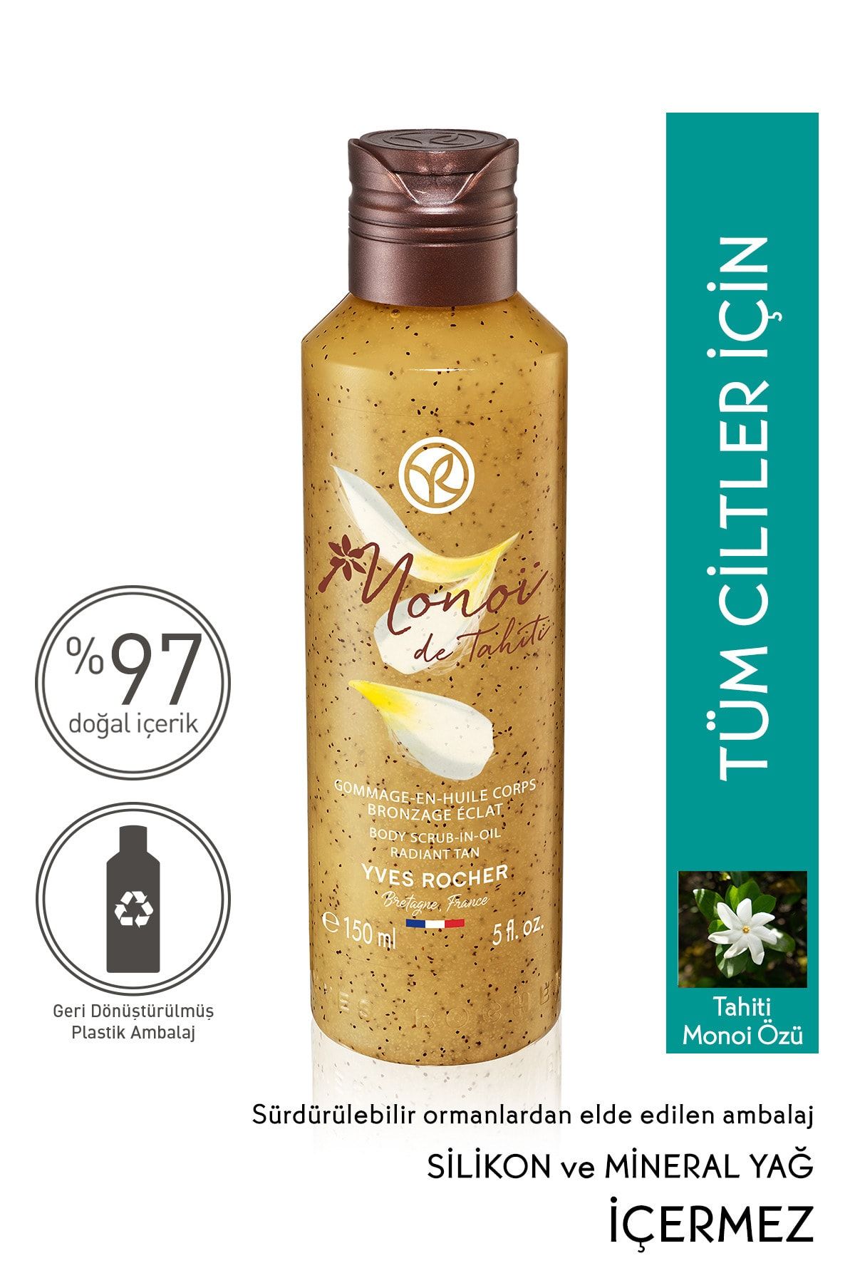Yves Rocher Monoi Peelingli Duş Yağı - 150 Ml