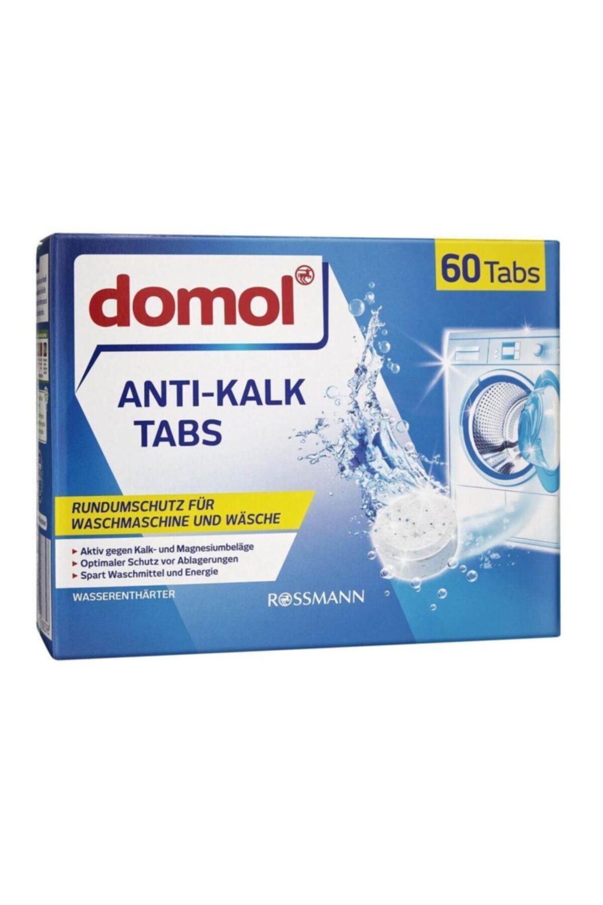 DOMOL Kireç Önleyici Tablet Çamaşırlar Ve Çamaşır Makinelerine Özel 60 Adet T40652