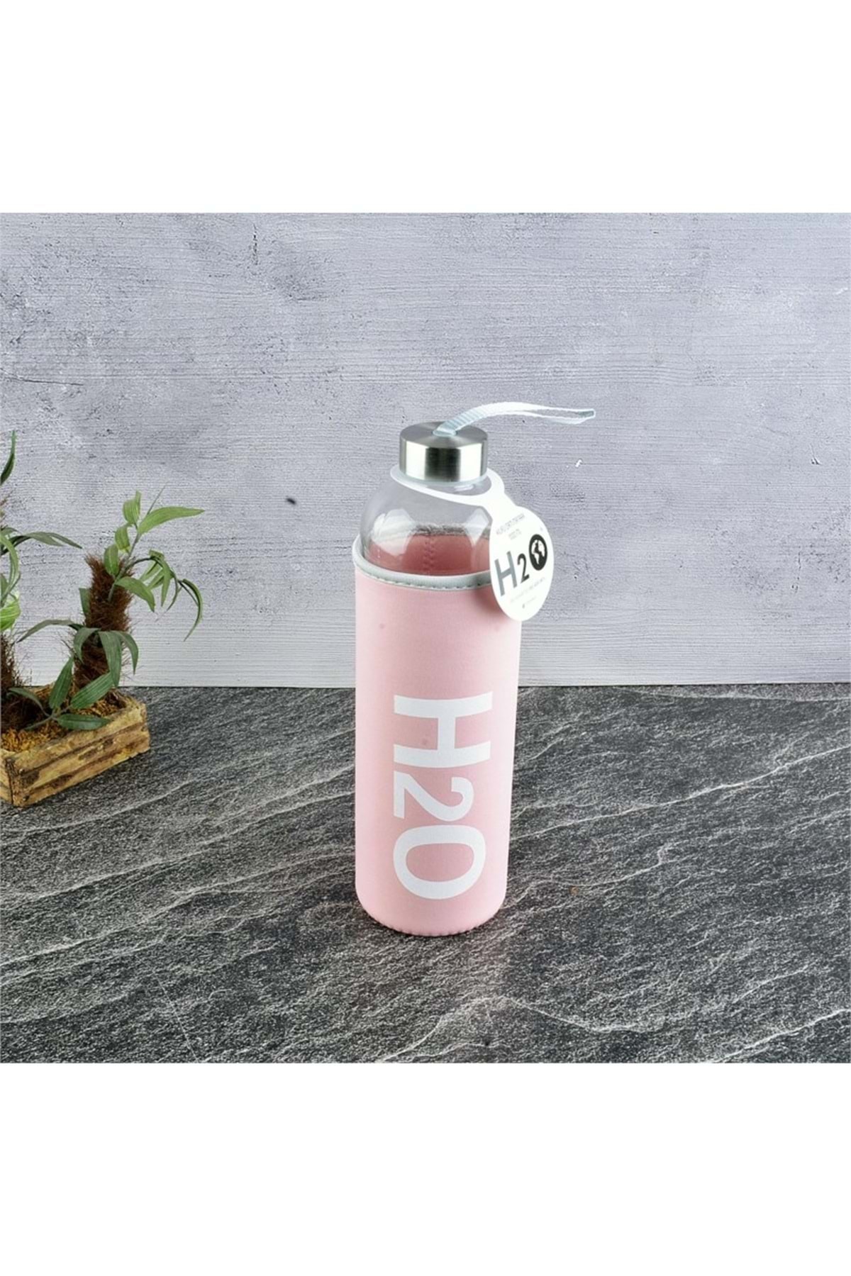 Romans Cam Matara Pembe H2o Kılıflı 1 lt