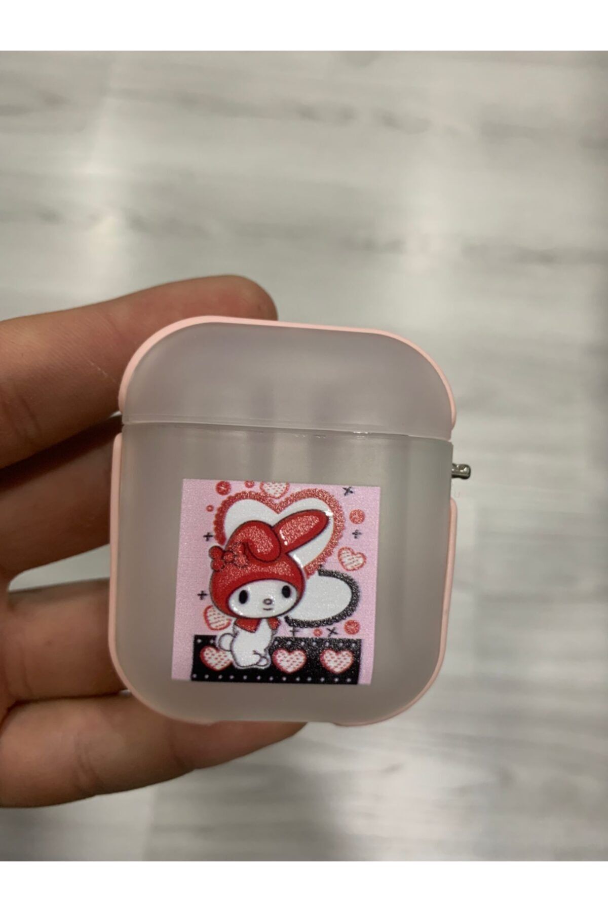 Teknozan Sevimli Tavşan Baskılı Silikon 1. Ve 2. Nesil Uygun Airpods Kılıfı