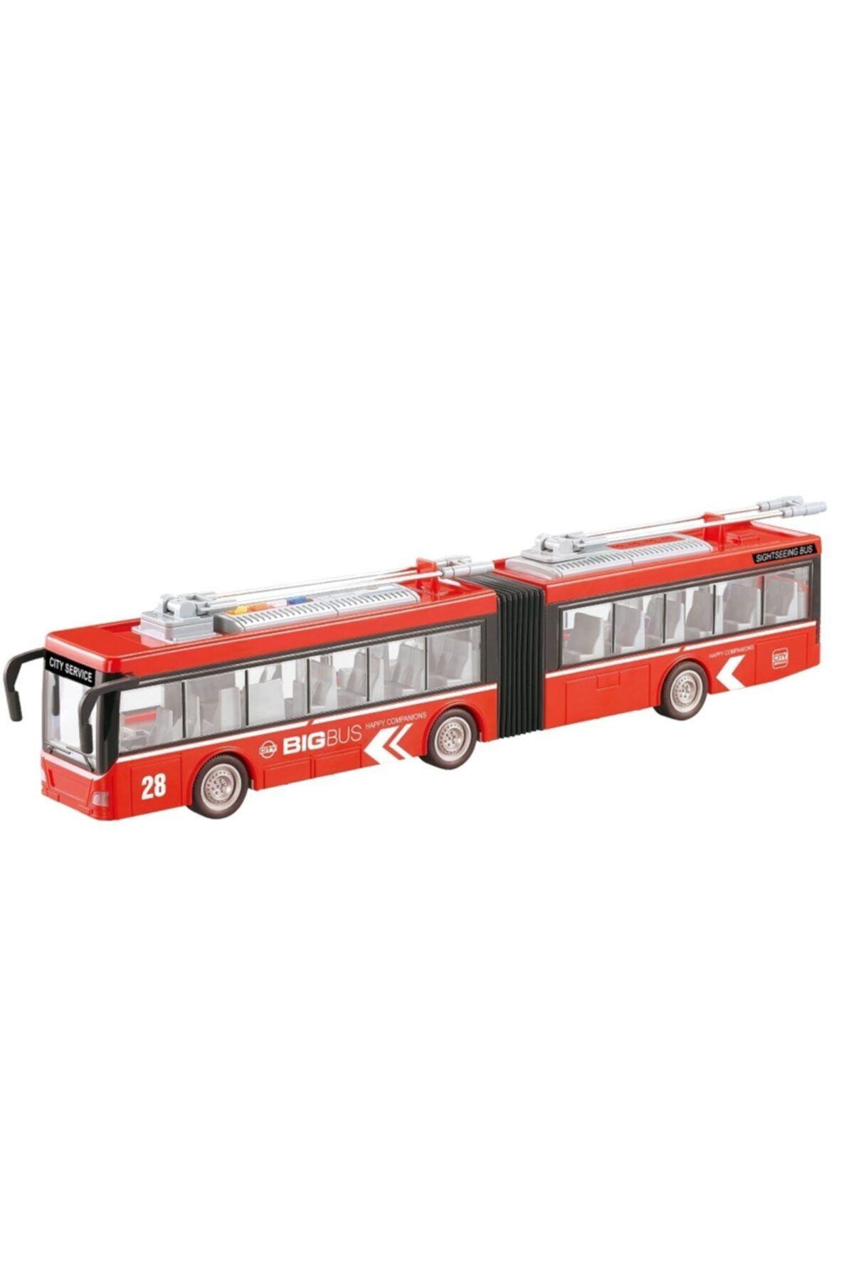 Vardem 1:16 Sürtmeli Sesli Işıklı Körüklü Otobüs (metrobüs) Kırmızı