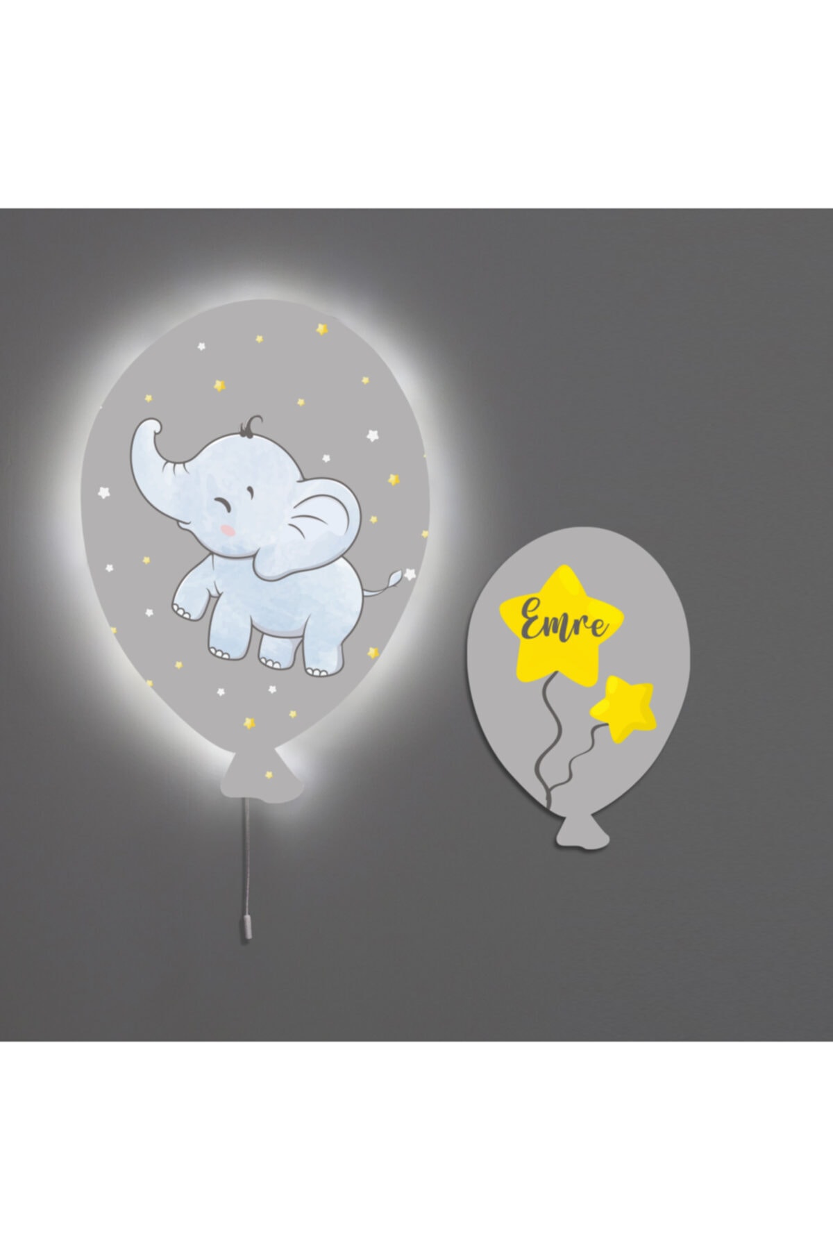 instababyrooms Sevimli Fil Şeker Balon Aydınlatma