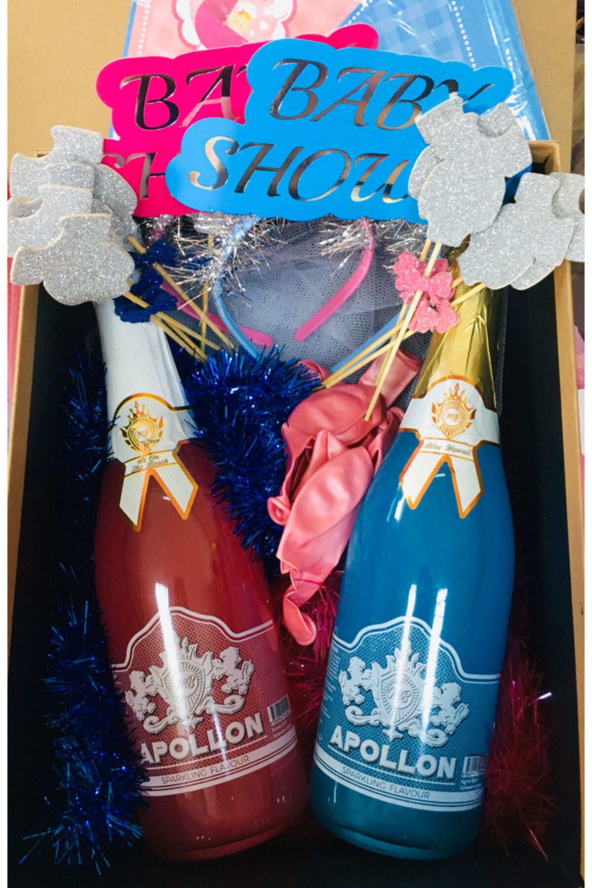 APOLLON Baby Shower Konsept Kutu Gazlı İçecek 2x