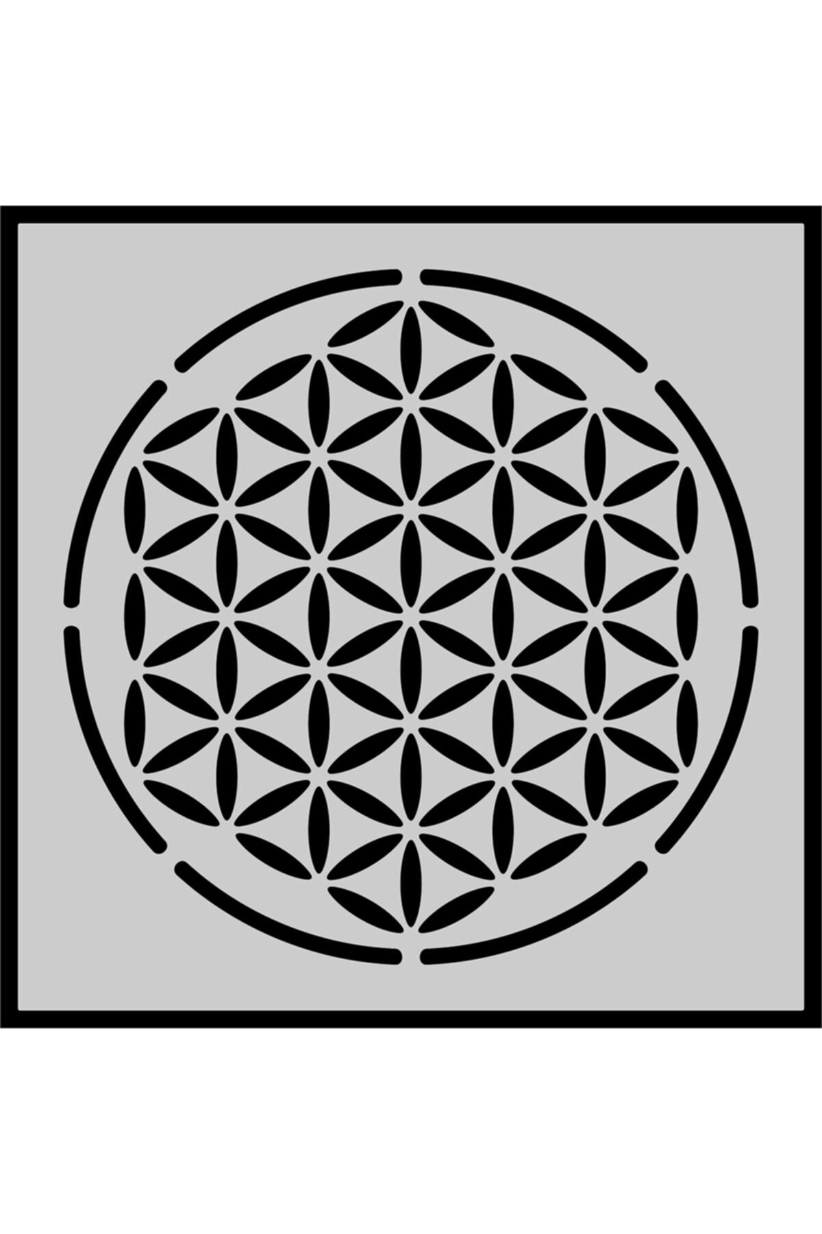ada sanatsal Stencil Yaşam Çiçeği Boyama Şablonu H031