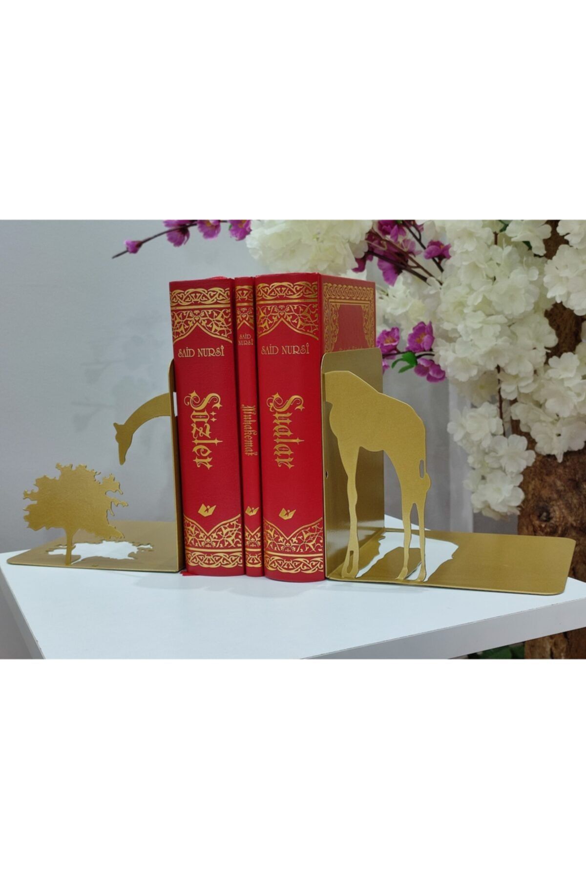 You Bella Zürafa Desenli Kitap Desteği 2'li Set Gold