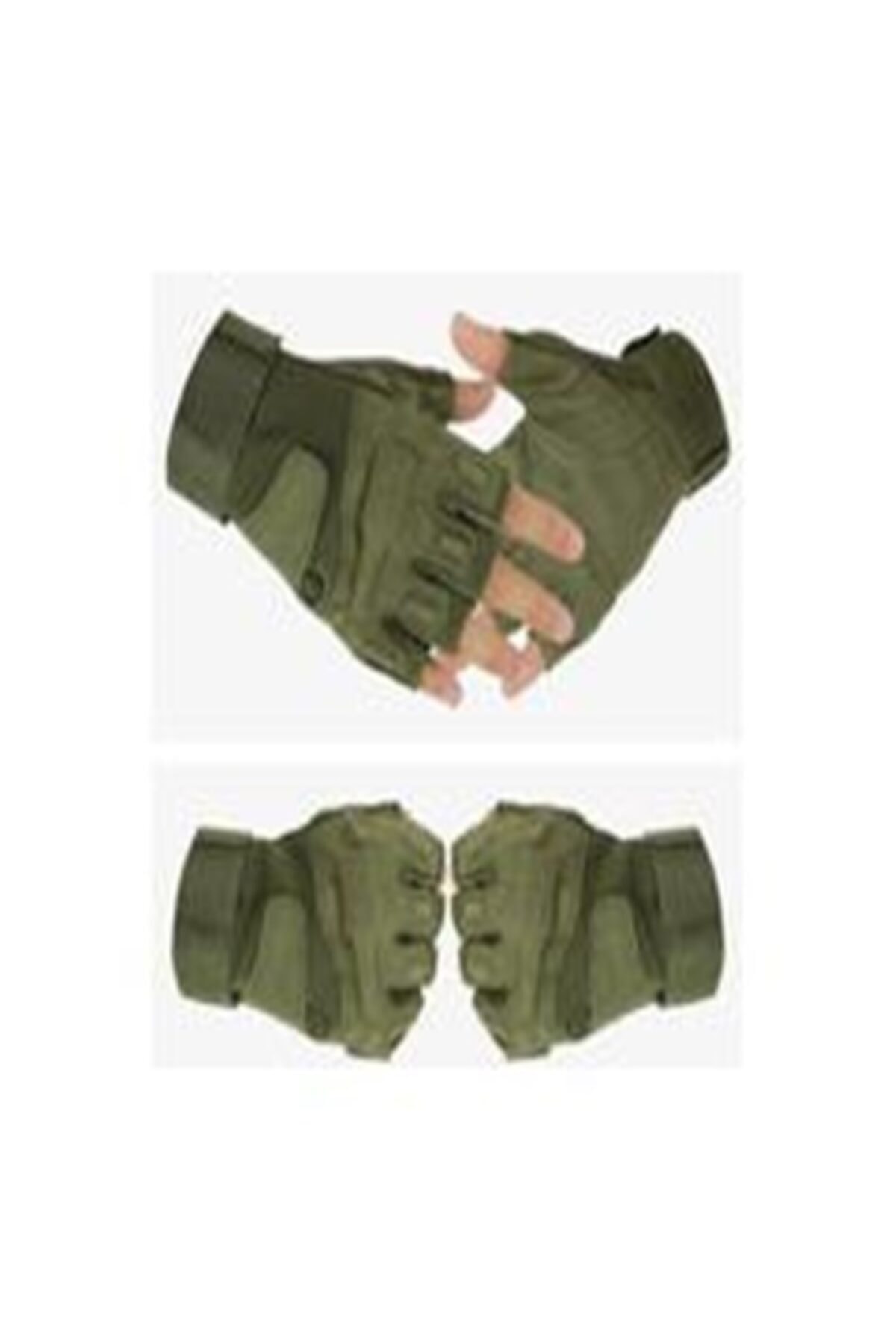 Ersav Yarım Parmak Takdik Haki Eldiven- Xl