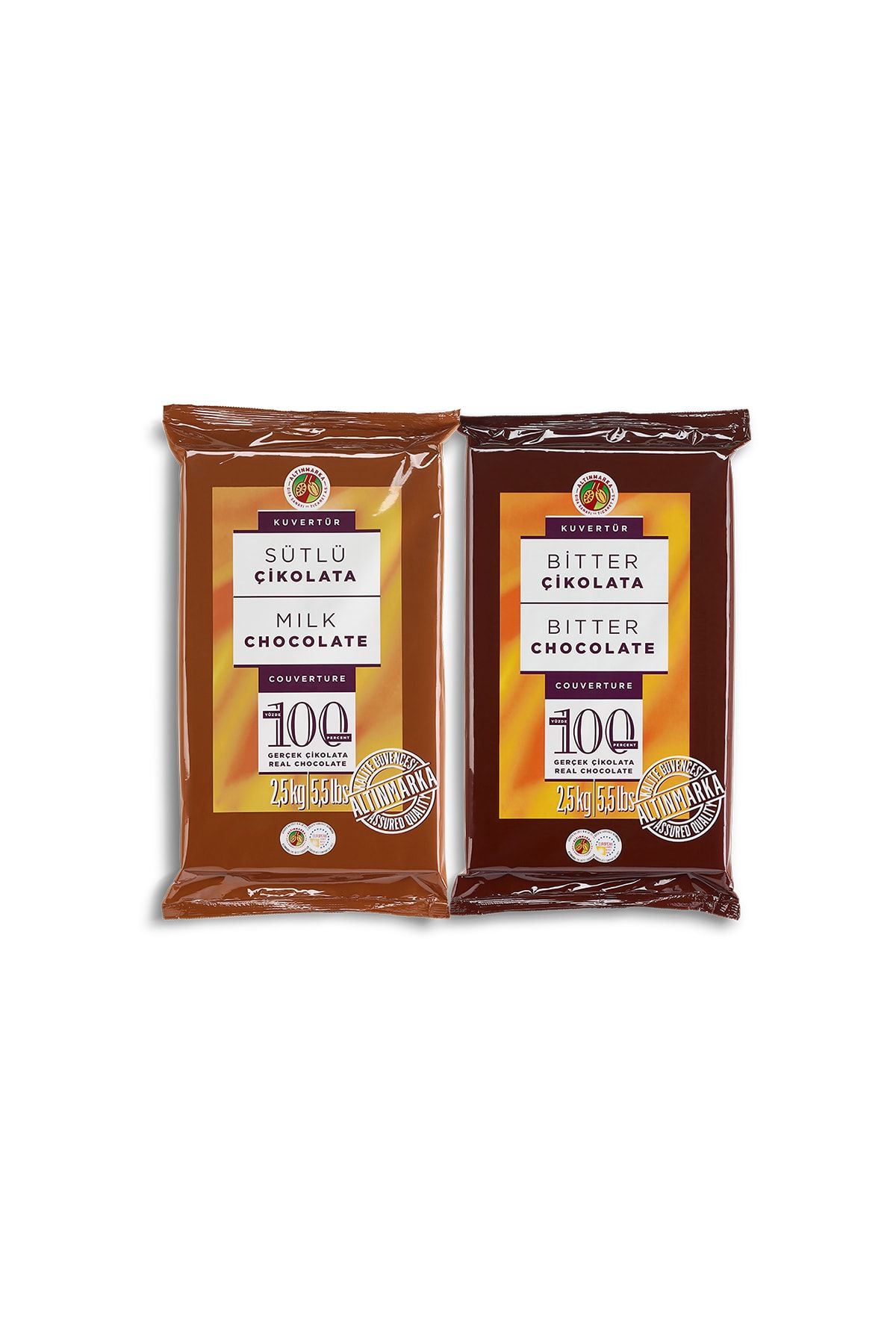 Kahve Dünyası Bitter Kuvertür Çikolata 2500g Ve Sütlü Kuvertür Çikolata 2500g