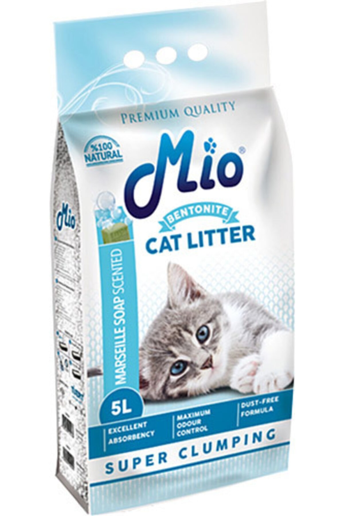 MİO 5 Lt Marsilya Kalın Bentonit Kedi Kumu
