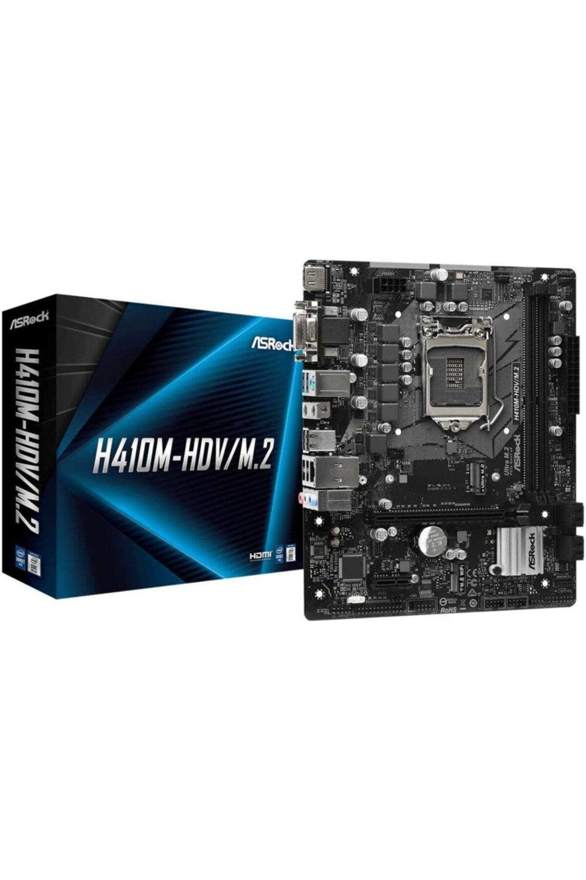 ASROCK H410m-hdv/m2 Socket 1200 Ddr4 2933mhz, M.2 Matx Anakart