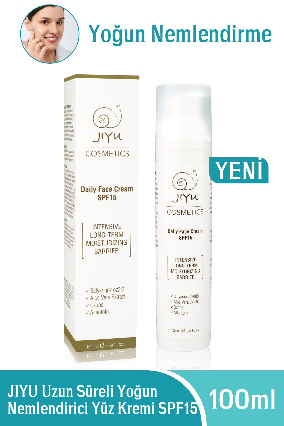 JIYU Uzun Süreli Yoğun Nemlendirici Yüz Kremi Long-term Moisturizing Face Cream Spf15 100 ml