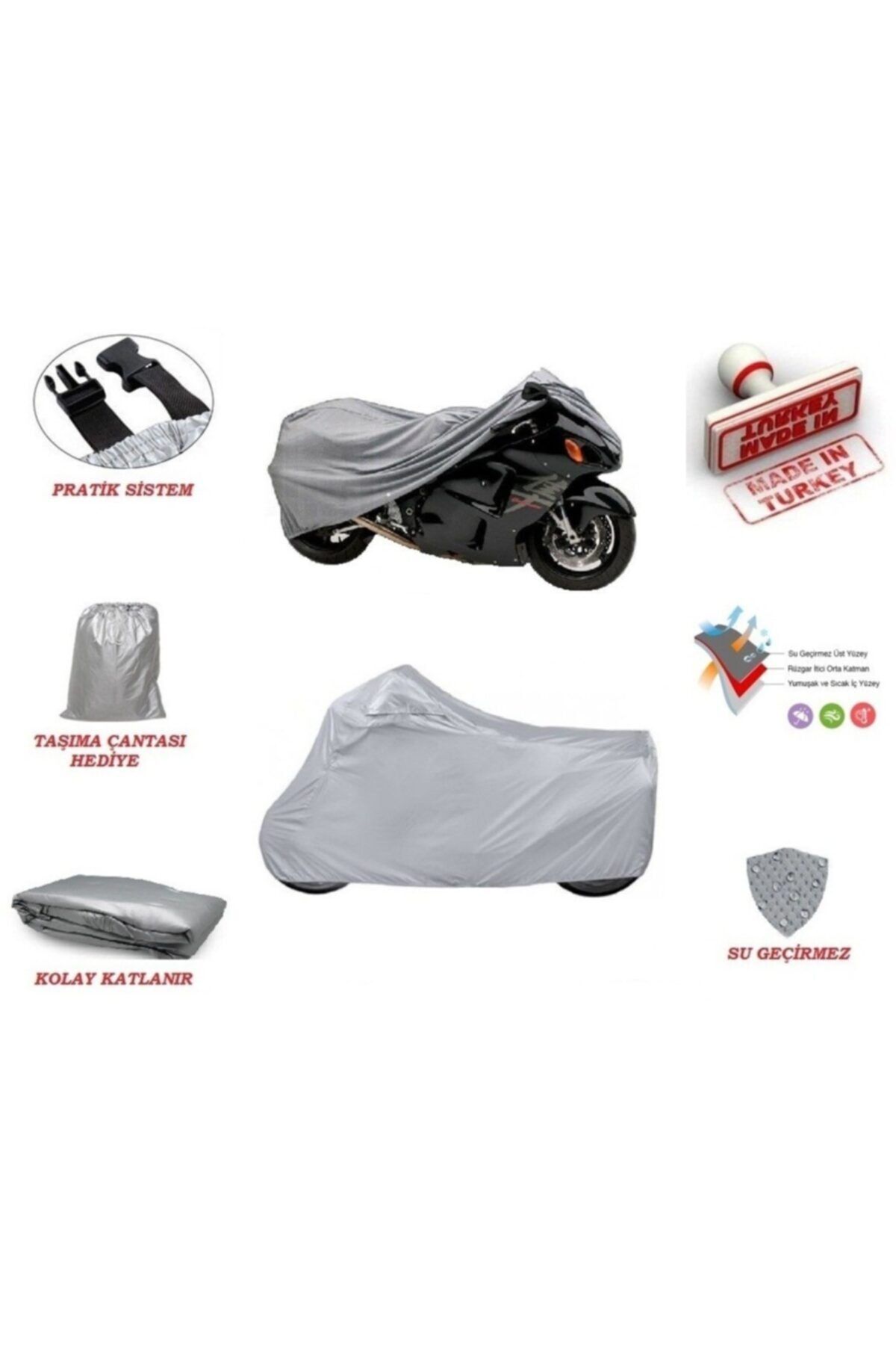 mycompany Kuba Trendy 50 Cc Motosiklet Brandası Motor Brandası Motorsiklet Brandası 1.kalite Su Geçirmez 1840