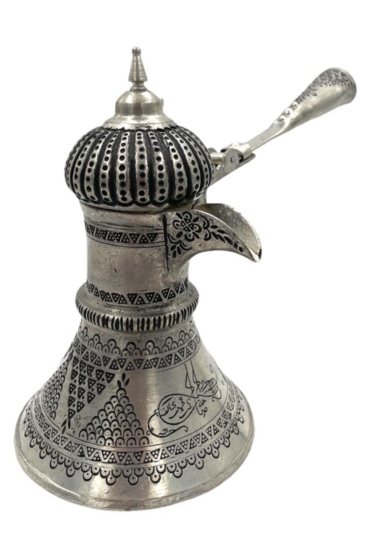 Tanrıkulu Bakırcılık Bakır Mırra Cezvesi Özel işçilik No 2 Kırma Saplı