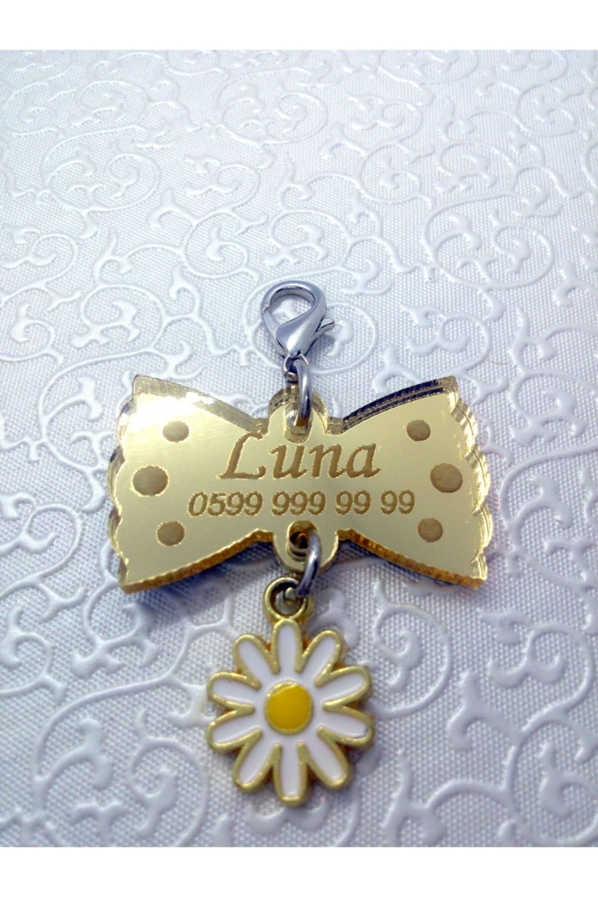 Sempati Store Kedi Isim Künyesi Isimlik (PAPATYA FİGÜRÜ - GOLD PAPYON)