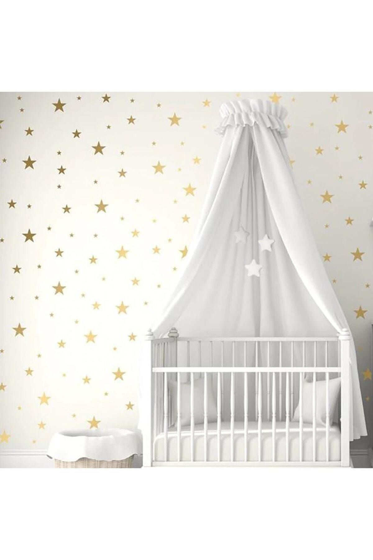 Dekolive Tasarım Gold ( Altın Sarı ) Yıldız Sticker 105 Adet 3-4-5 Cm