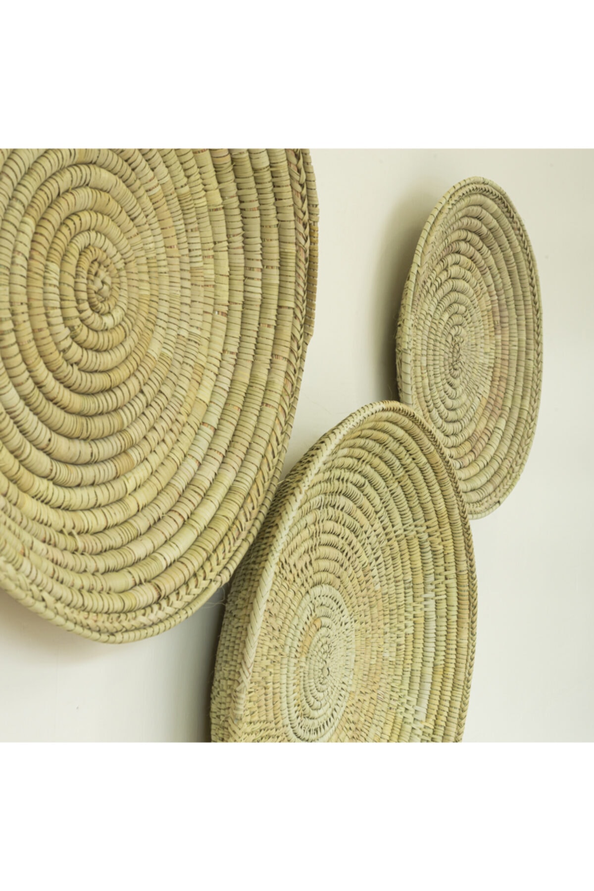 Ashweavers Etnik Hasır Duvar Tabağı 3'lü Set