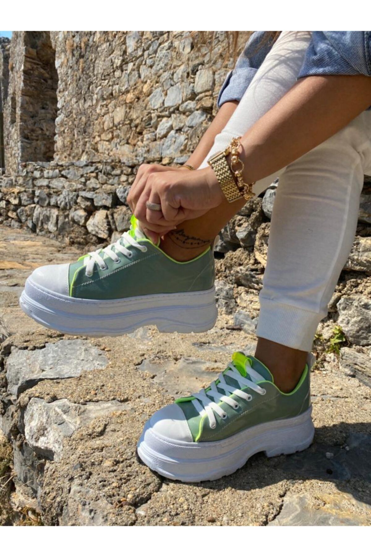 Alya Shoes Yeşil Spor Ayakkabı