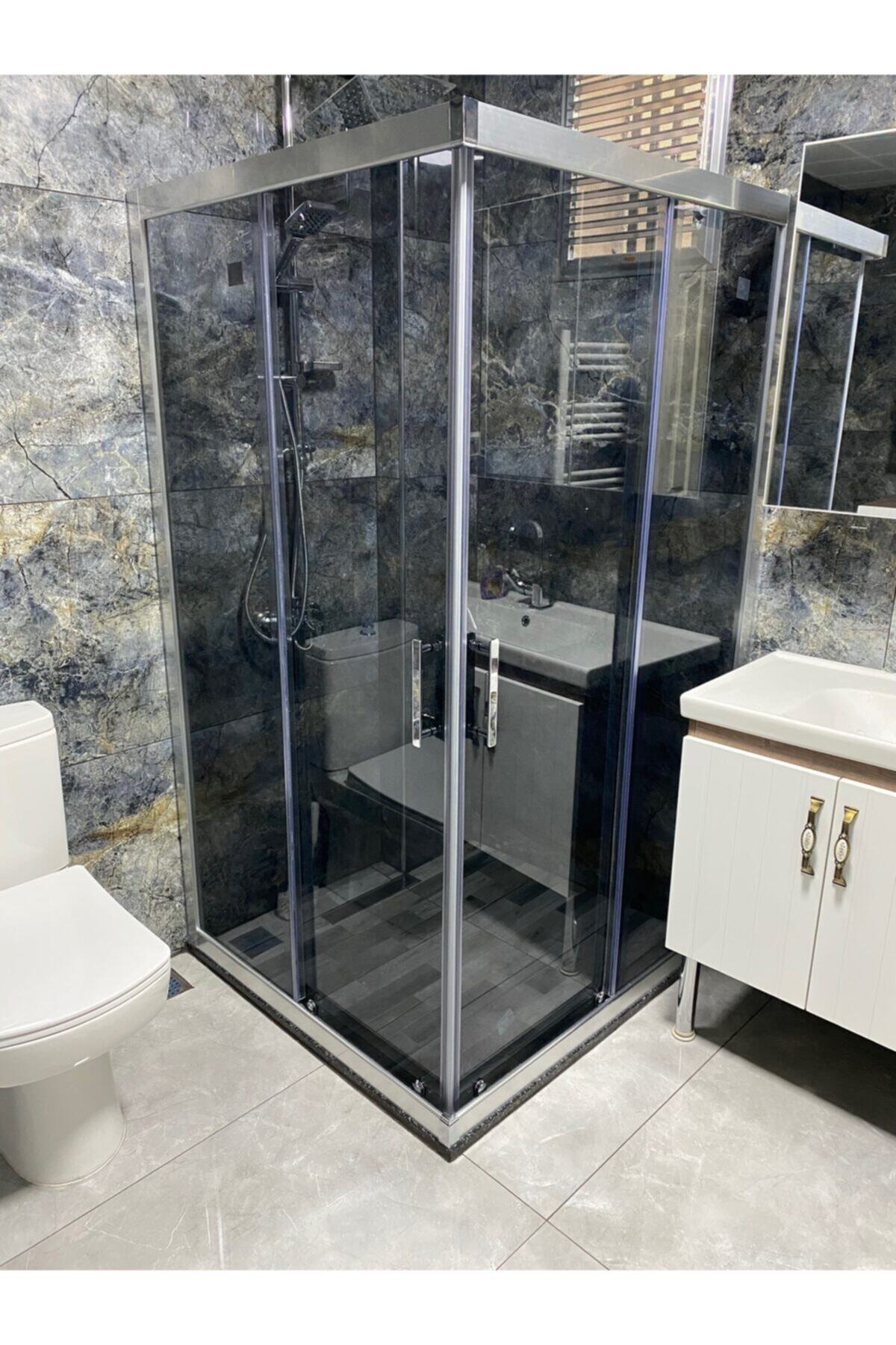 USTA Duş 100*100 6 mm Füme Temper Cam Duşa Kabin H:190