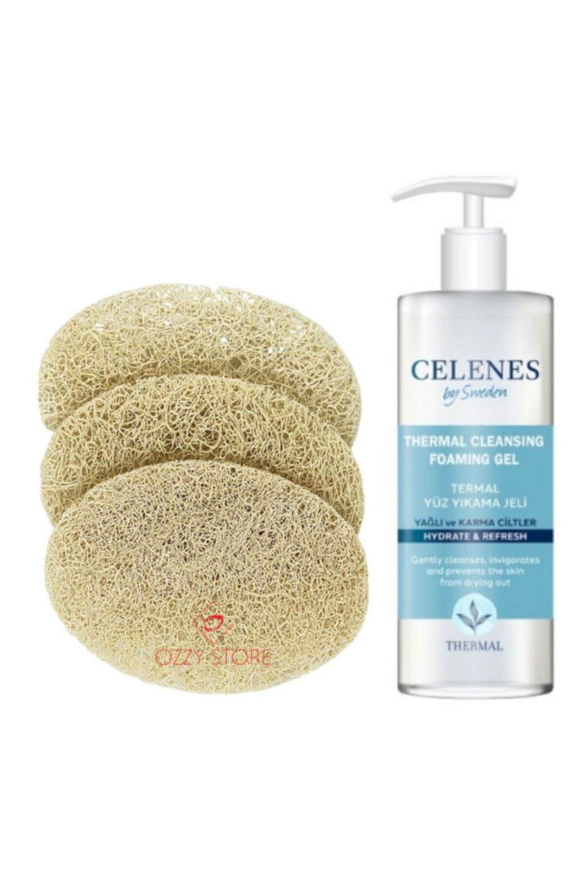 Ozzy Store Yüz Peeling Diski 3'lü Paket Ve Thermal Yüz Temizleme Jeli Yağlı-karma Ciltler