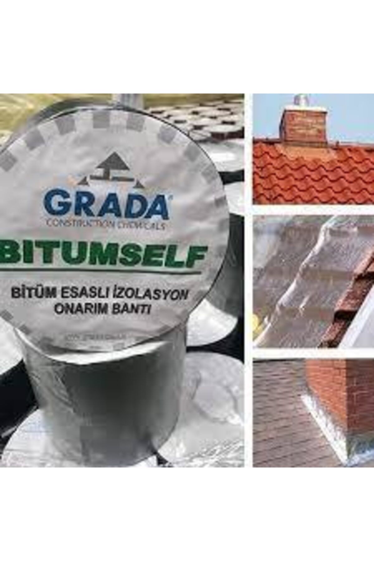 GRADA Gofrajlı Alüminyum Yalıtım Bantı 10 Cm Bıtumself (10 Mt/rulo)