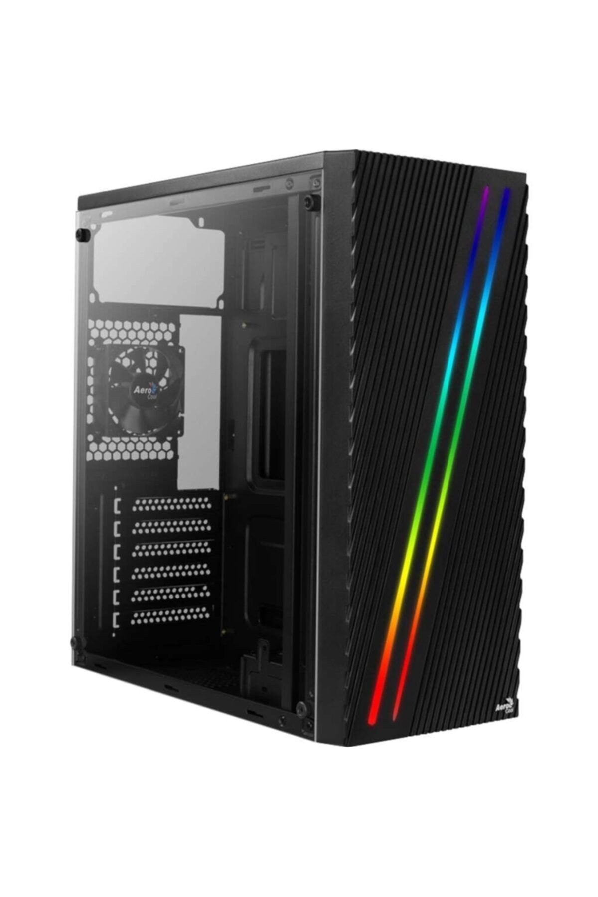 AEROCOOL Streak Rgb Full Acrylic 500w Midi Tower Siyah Kasa (Ae Strk 500)
