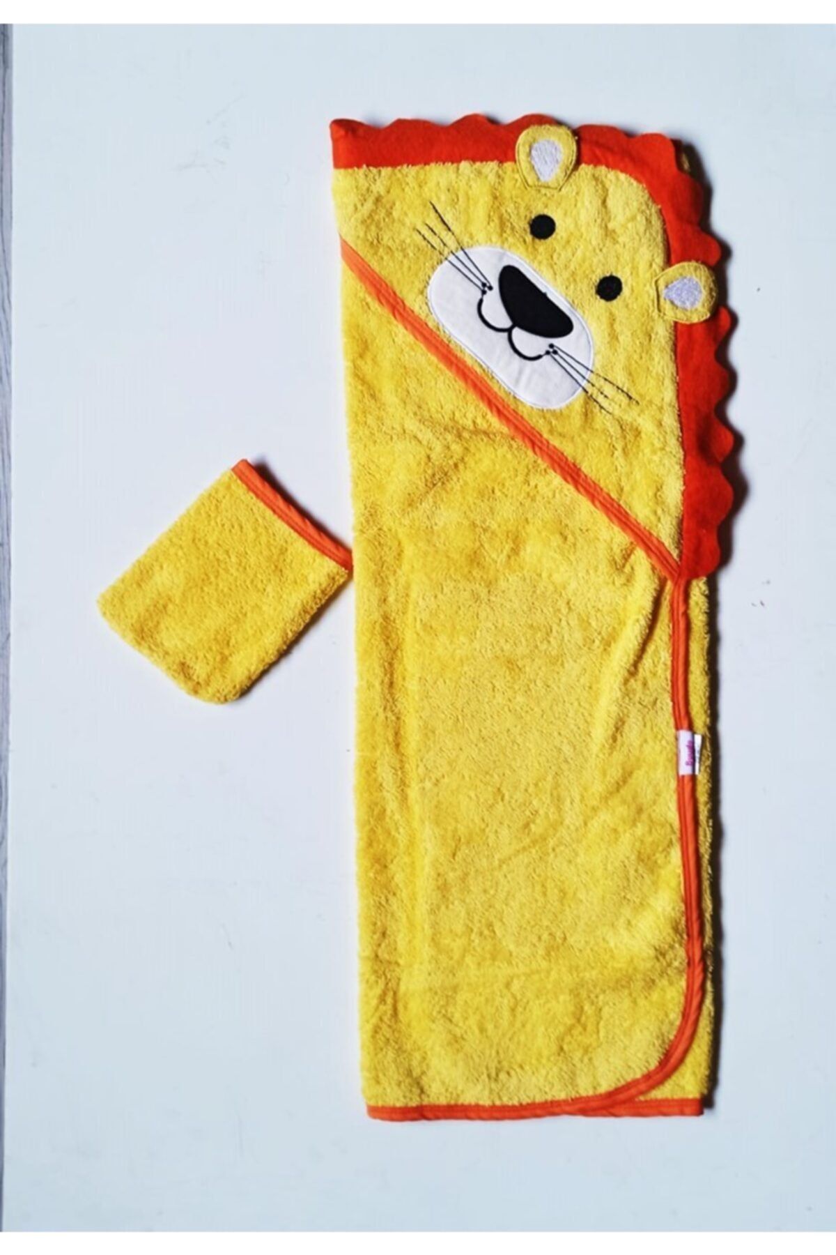 BuBeBeM Yenidoğan Aslan Motifli Erkek Bebek Banyo Havlu