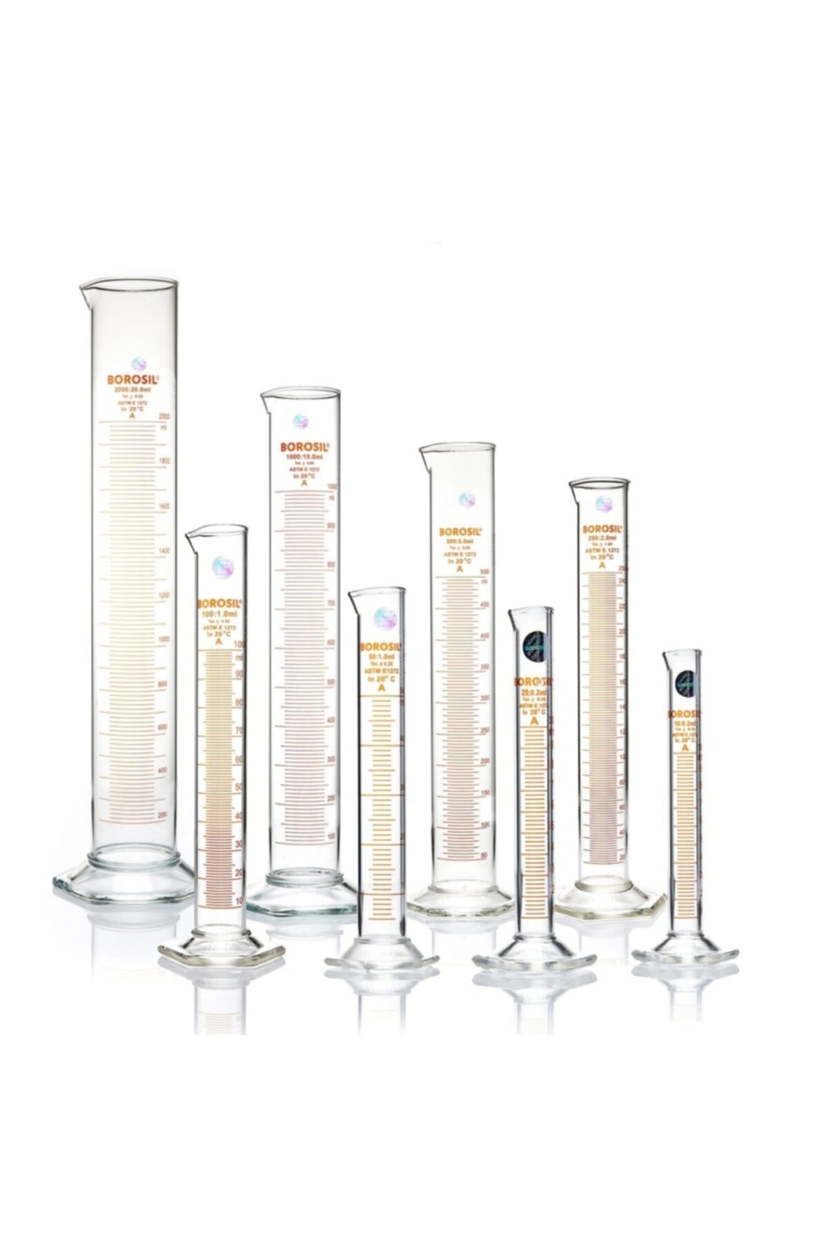 mutlulab Cam Mezür - 100 Ml - 2 Adet Kısa Form - Altıgen Taban - Yüksek Kalite