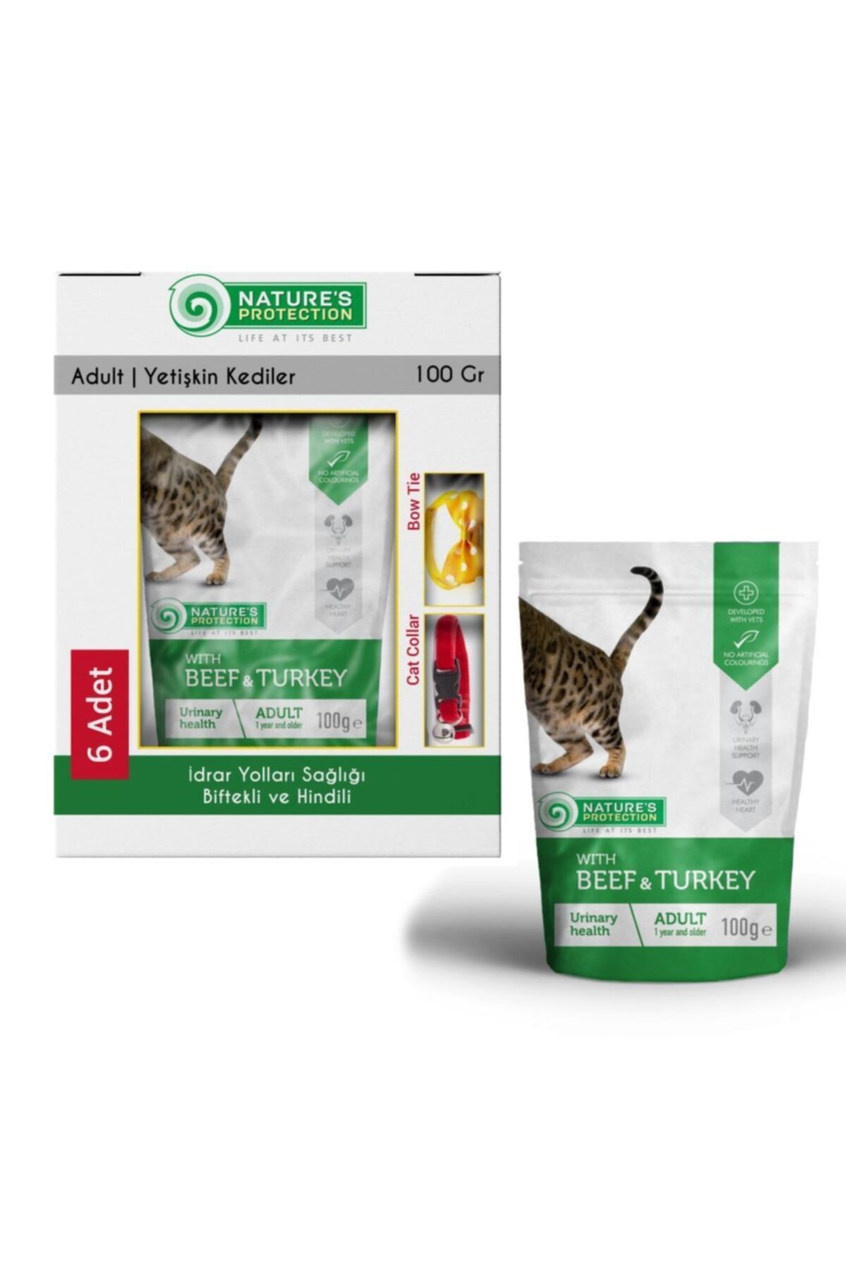 Nature's Protection Urinary Biftekli Ve Hindili Idrar Yolları Problemli Kedi Konservesi 6x100 Gr