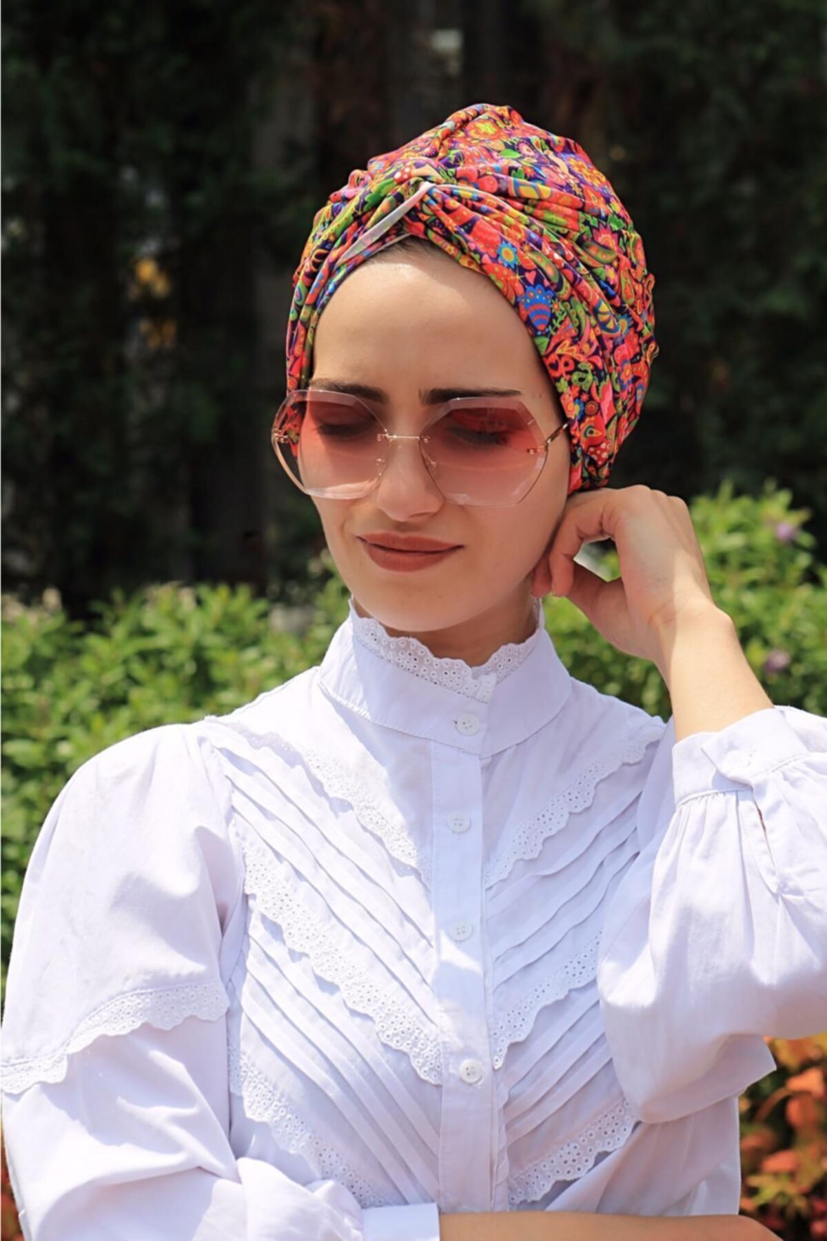 Mursen Bone Şal Hazır Tesettür Giyim (tesettür Giyim) Etnik Desenli Hazır Olmayan Dolama Bone