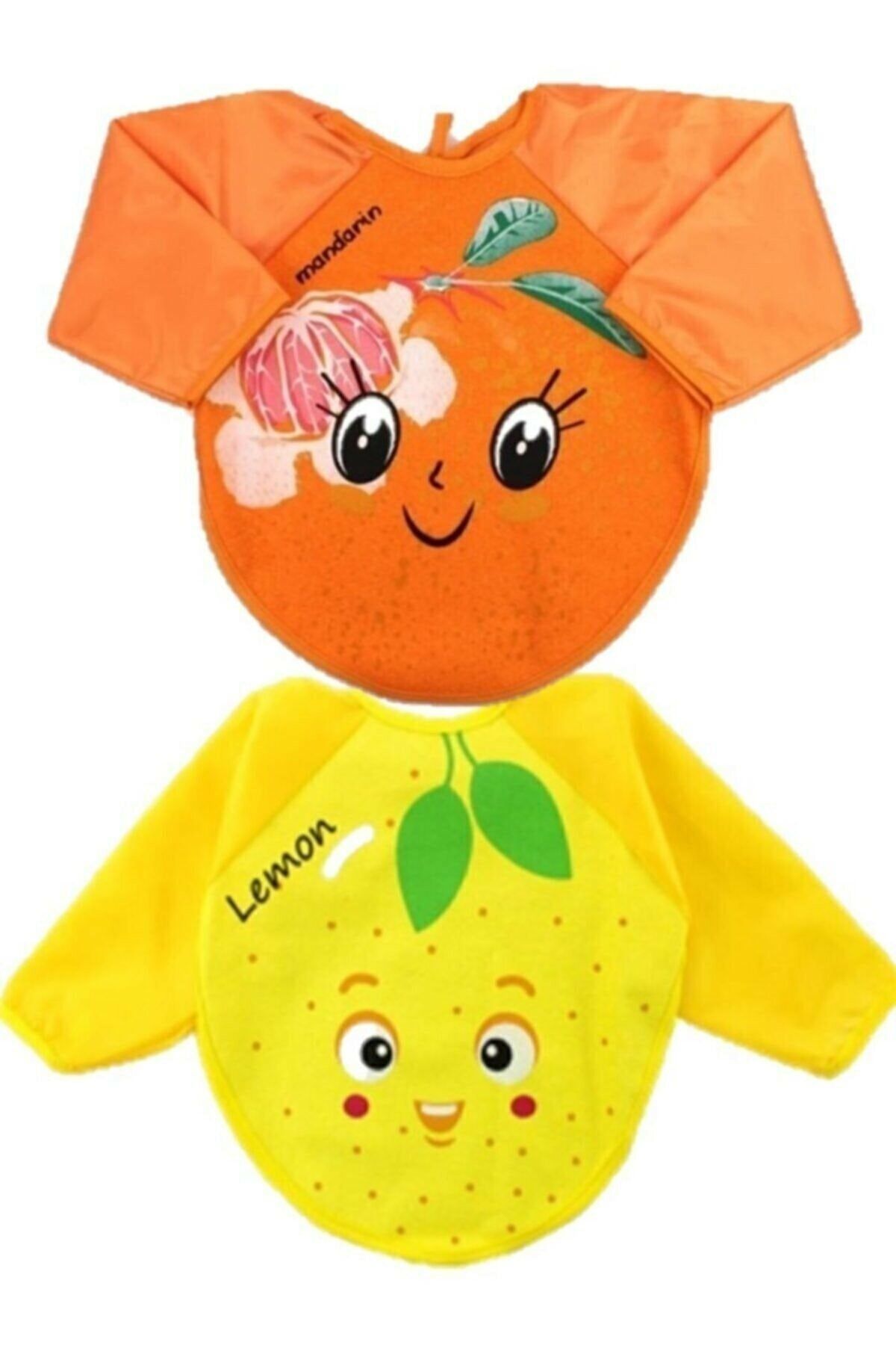 Babydonat Meyve Desenli 2'li Kollu Mama Ve Aktivite Önlüğü