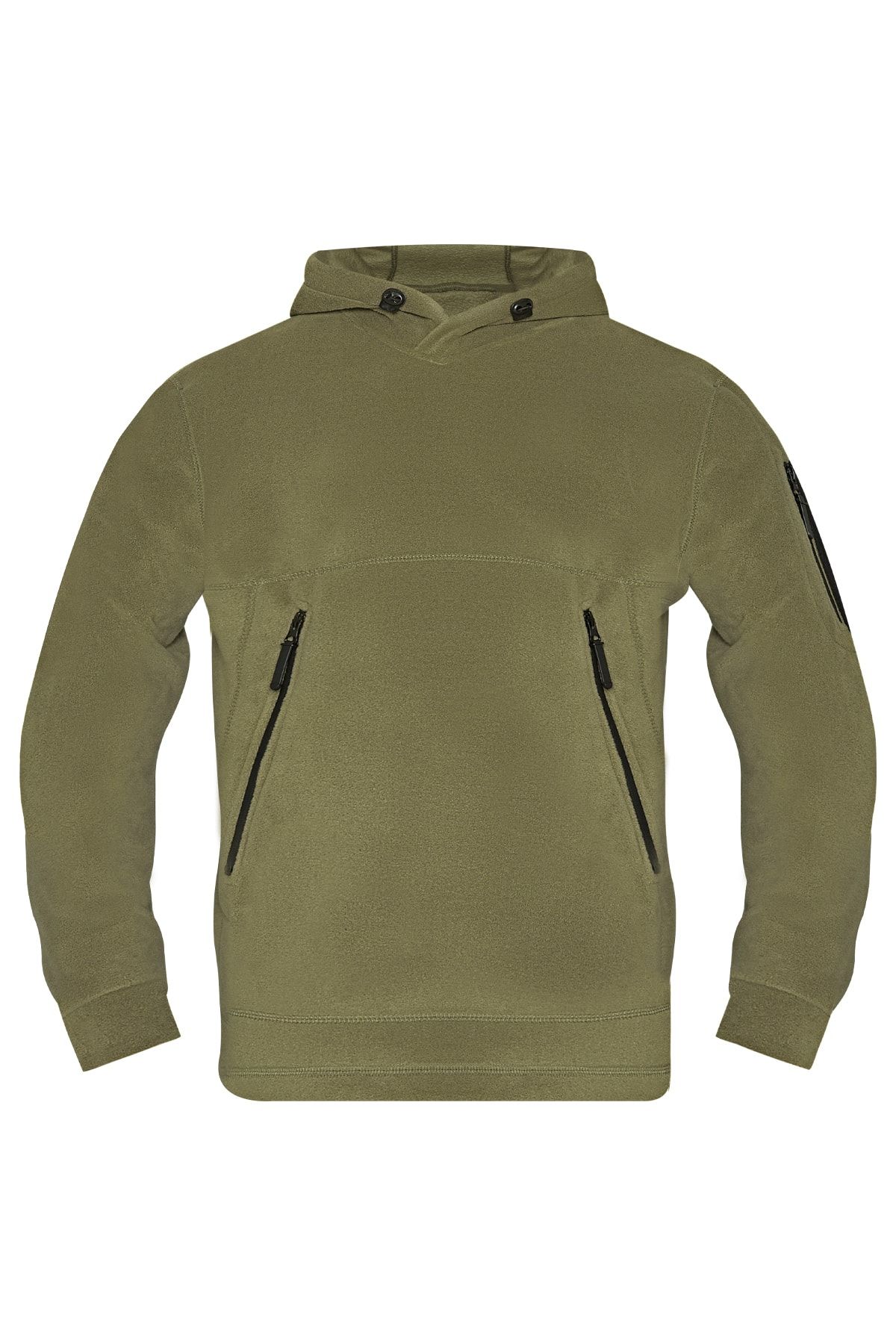 GENIUS Store Erkek Polar Outdoor Kapşonlu Kombat Tactical Cepli Polar