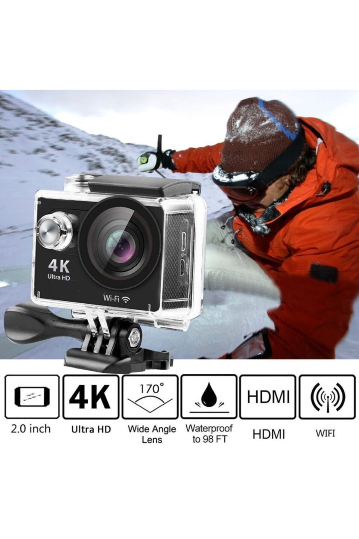 Berrinstore Angeleye Ks-504 Authentic H9 4k Ultra Hd Wifi 2inç Aksiyon Kamera