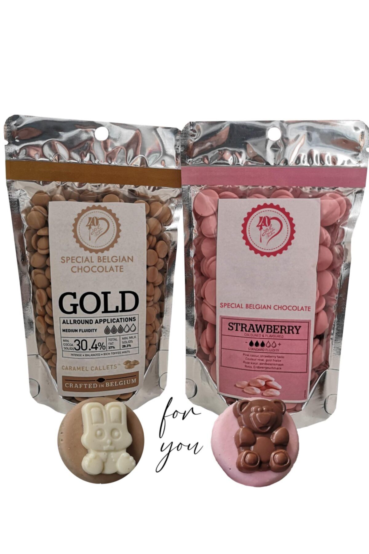 Callebaut Karamelli Çikolata 200 gr Çilekli Çikolata 200 gr