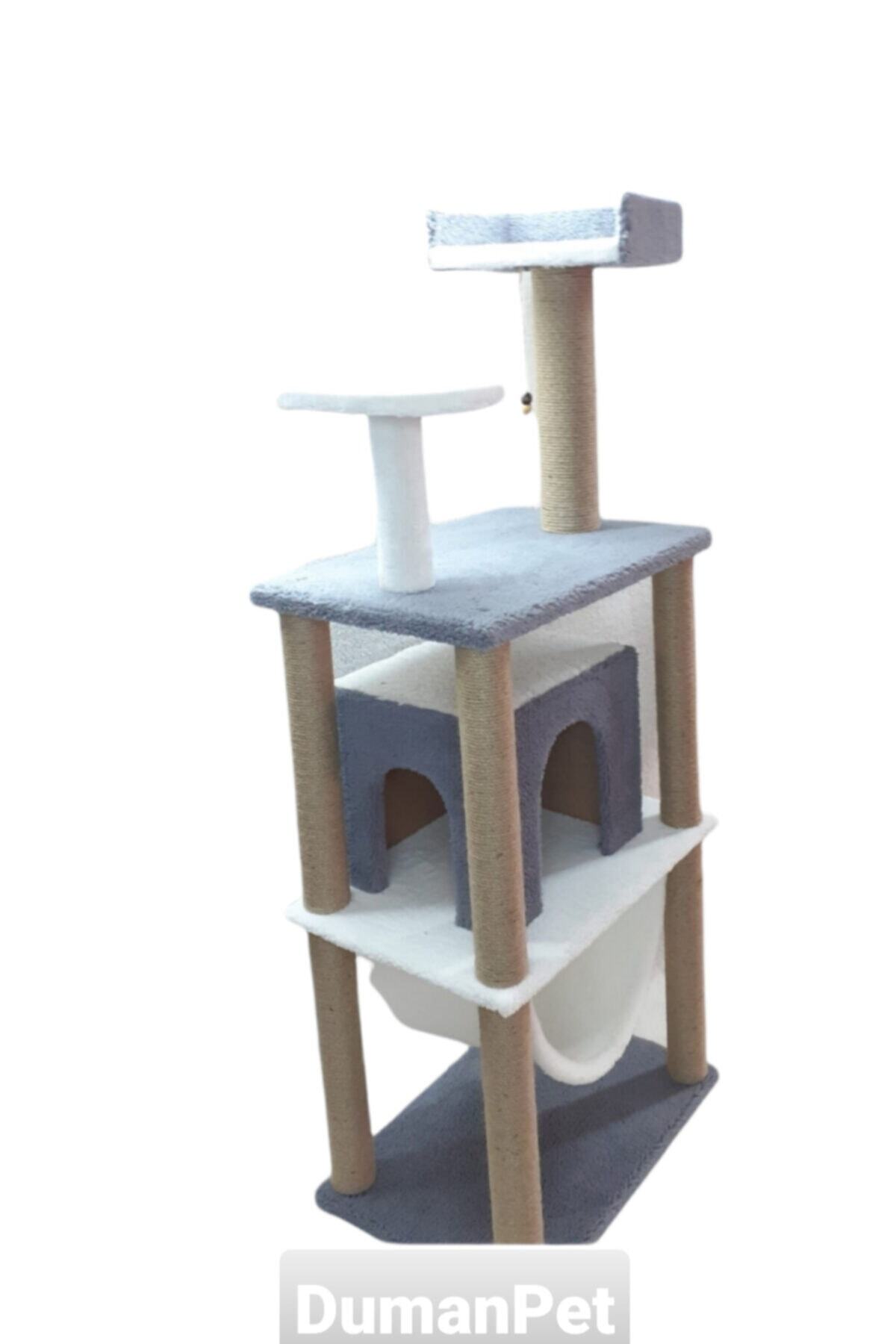 Dumanpet Gri Hamaklı Kedi Tırmalama Evi