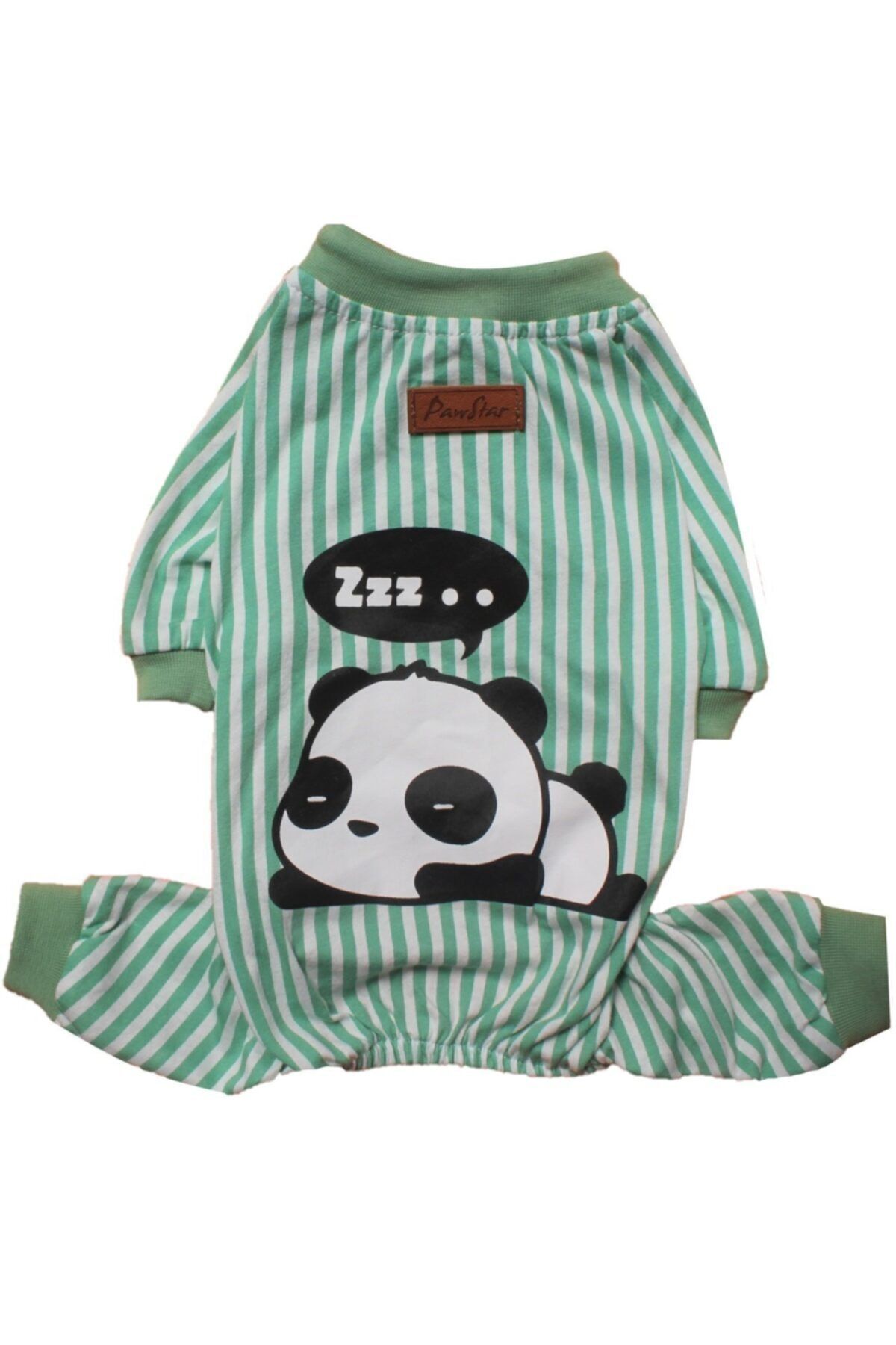 Pawstar Büyük Irk Köpekler Için Panda Penye Tulum Yeşil