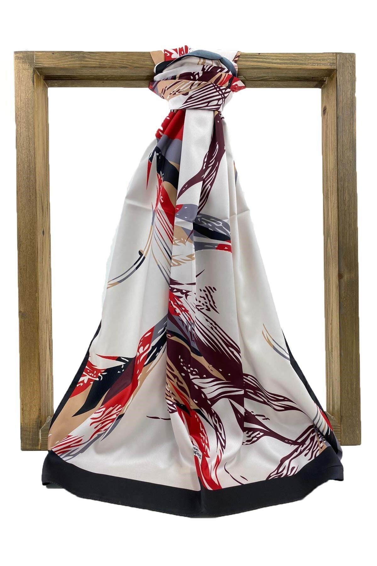 Armine Twill Şal Beyaz-siyah