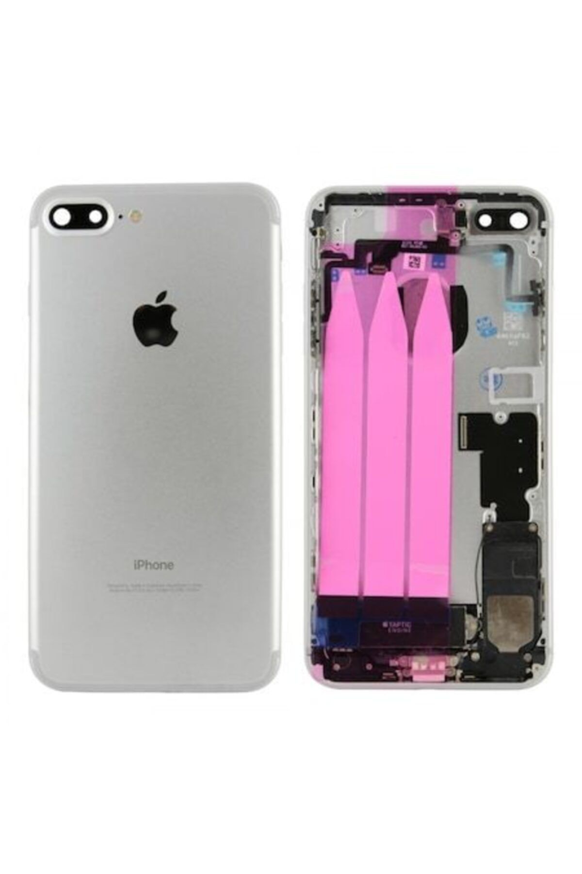 Qudex Iphone 7 Plus Dolu Full Kasa Arka Kapak Servis Orj Gümüş