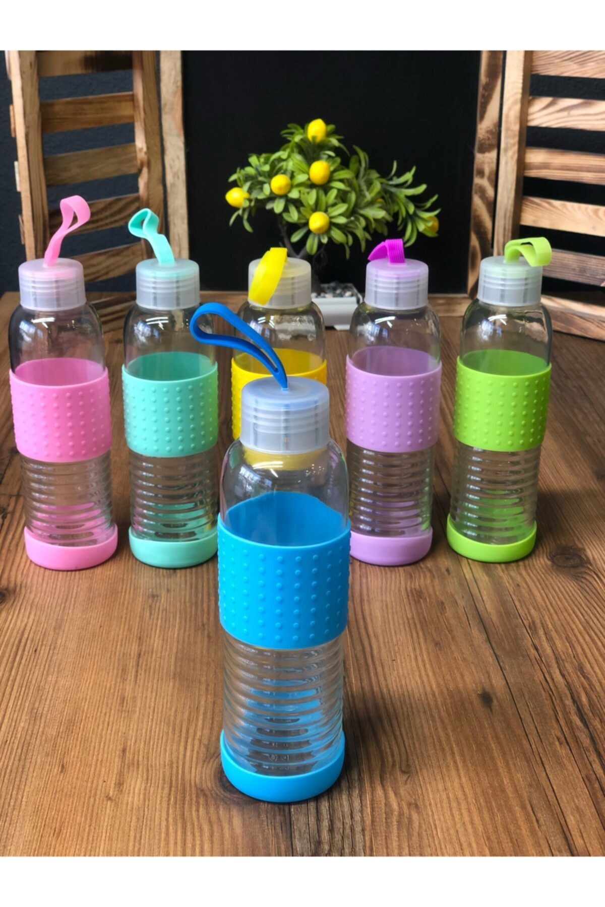 Şahane Pazar 550 Ml Mavi Cam Matara Mtr101 Fma05447