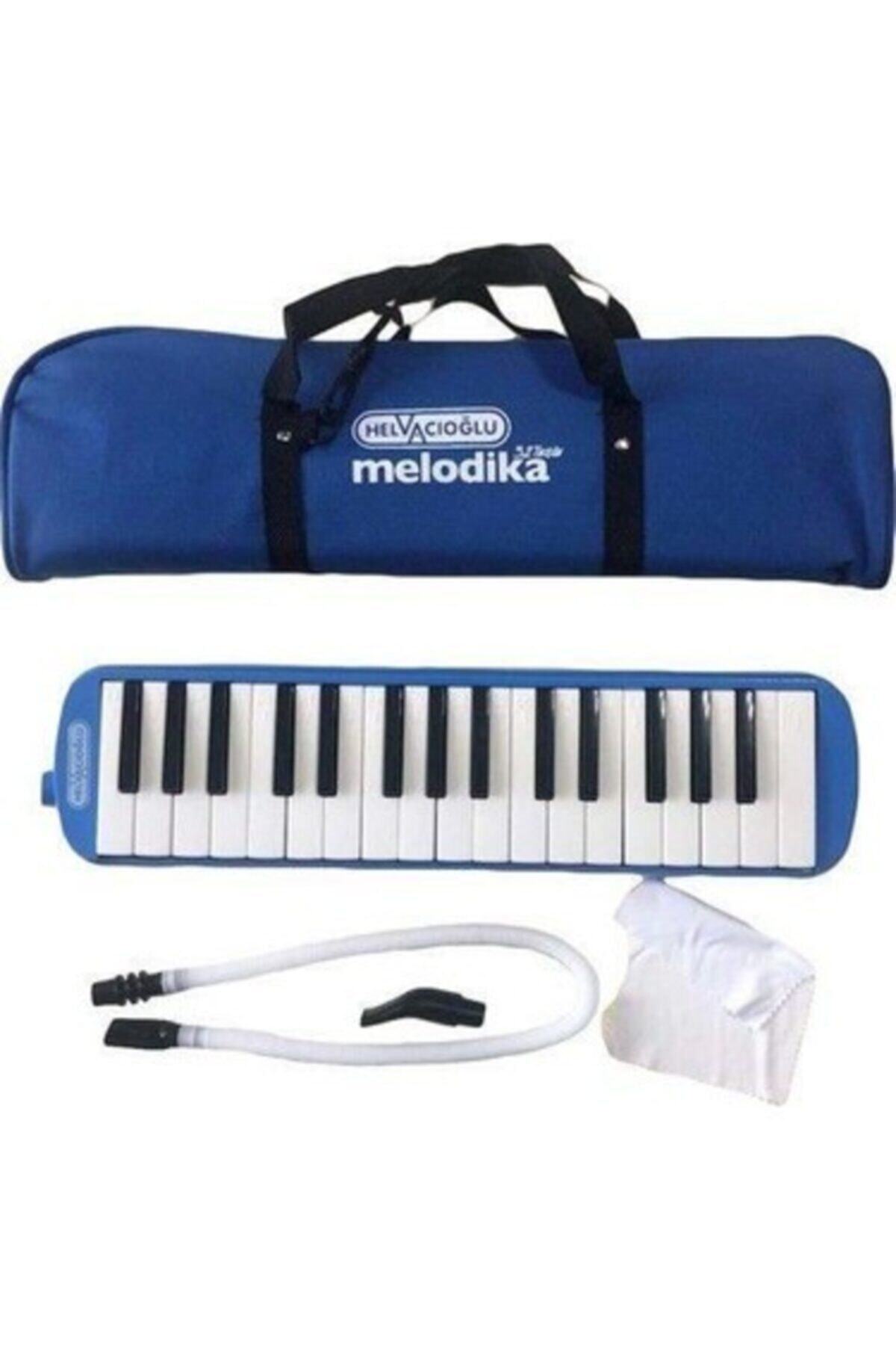 Helvacıoğlu Bez Taşıma Çantalı 32 Tuş Mavi Melodika
