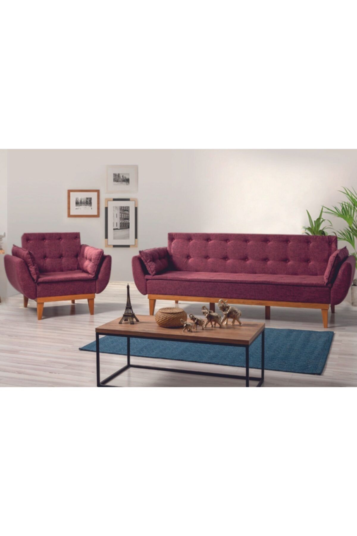Doressa Epia Pink Koltuk Takımı 3+3+1