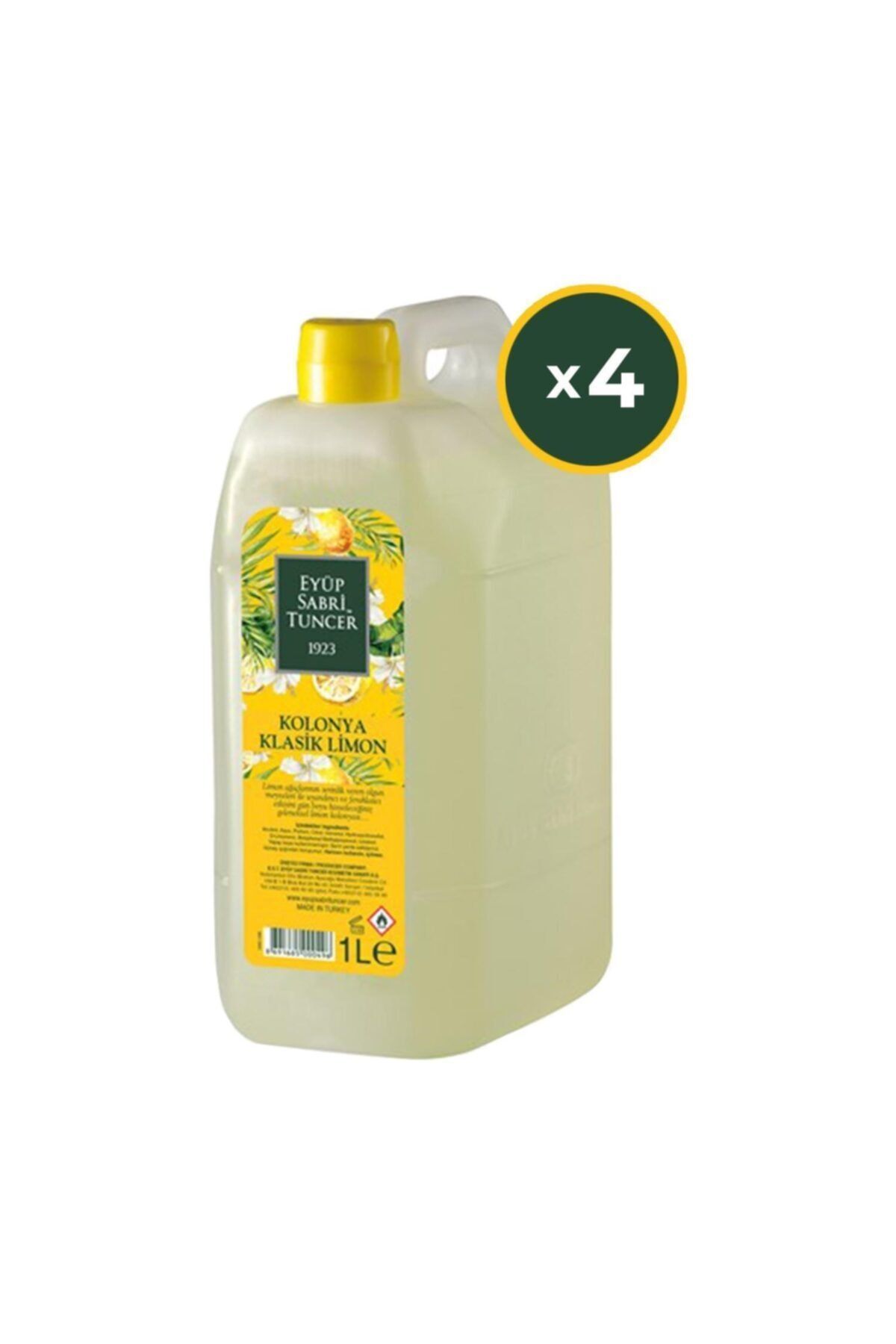 Eyüp Sabri Tuncer Klasik Limon Kolonyası Yedek Şişe 1 Lt X 4