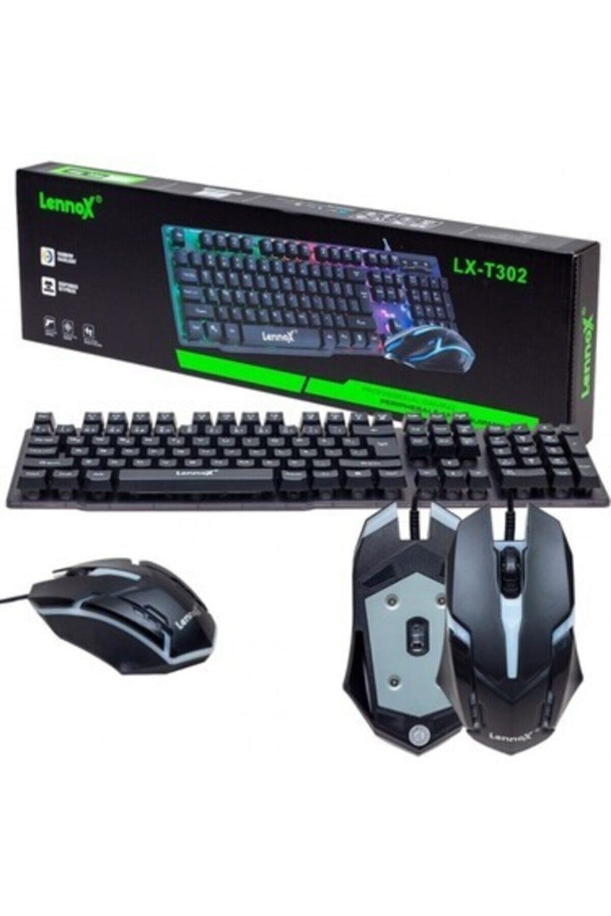 Lennox Lx-t302 Gaming Oyuncu Rgb Işıklı Mekanik Klavye + Mouse Fare Set