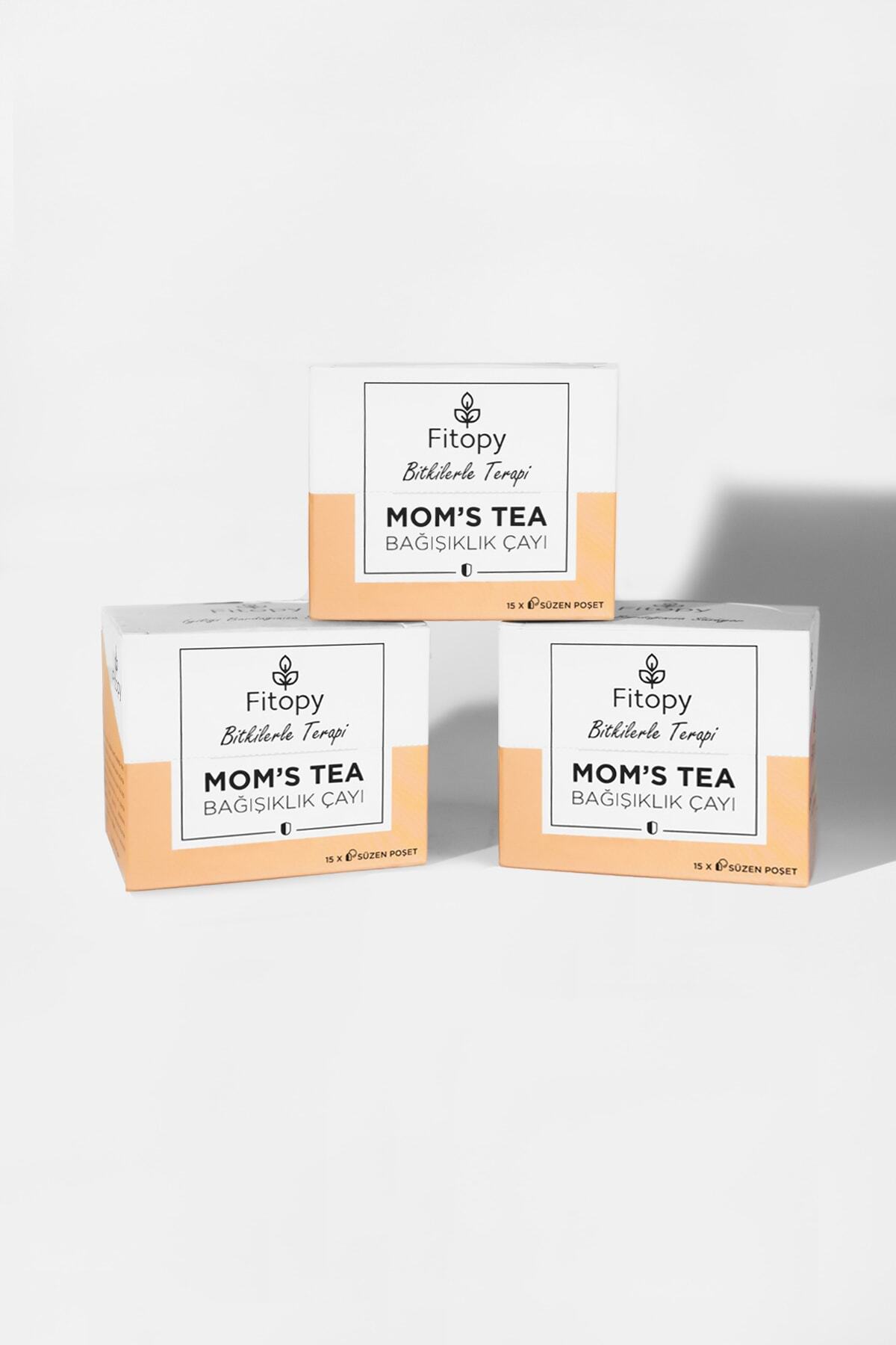 Fitopy Mom's Tea 3'lü Paket / Bağışıklık Kış Çayı/ Fonksiyonel Süzen Poşet Bitki Çayı 15'erli