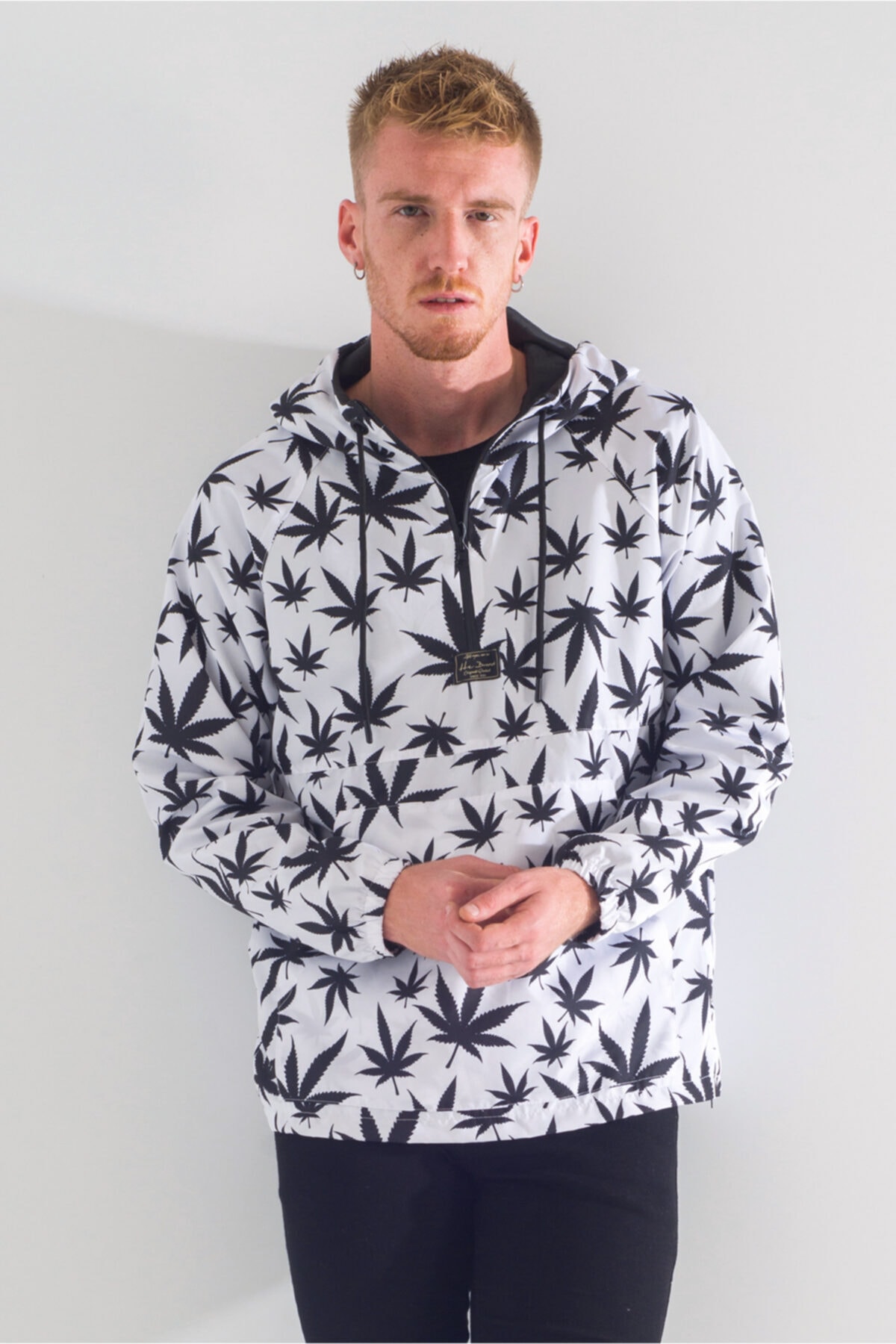 caddecity Kapşonlu Baskılı Yağmurluk