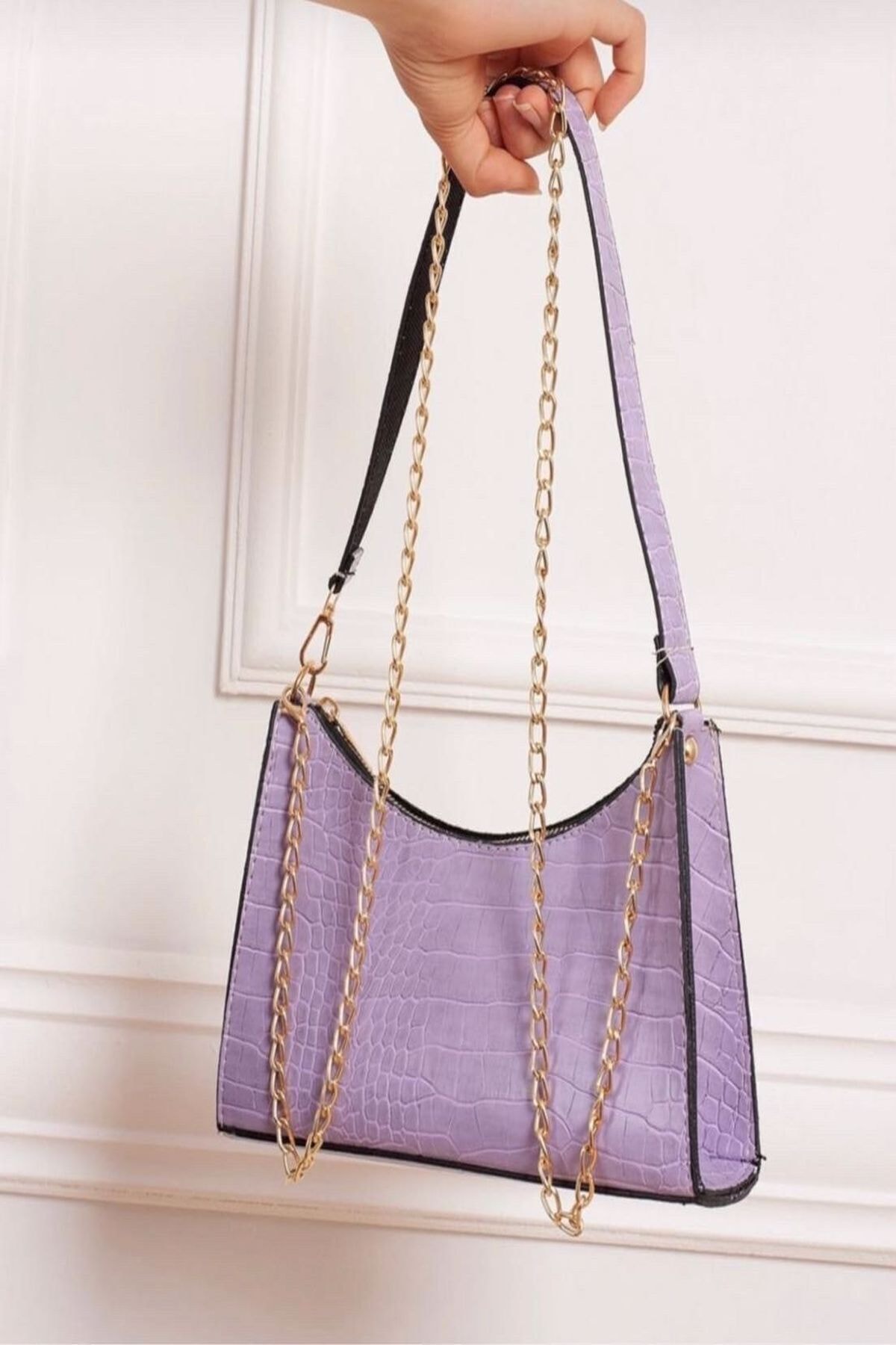 DECAMAN Kadın Lila Baget El Ve Omuz Çantası