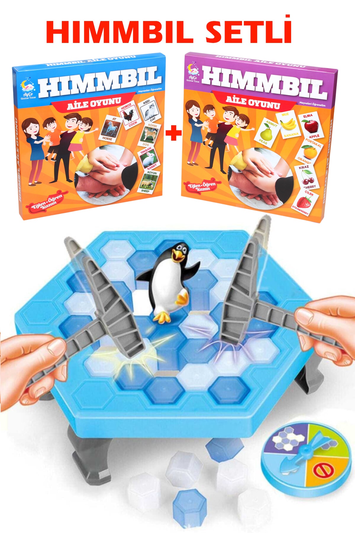 Ayço Buzz Kır Buz Tuzağı Buz Kırma Oyunu Penguen Düşürmeli Hımbıl Setli Zeka ve Strateji
