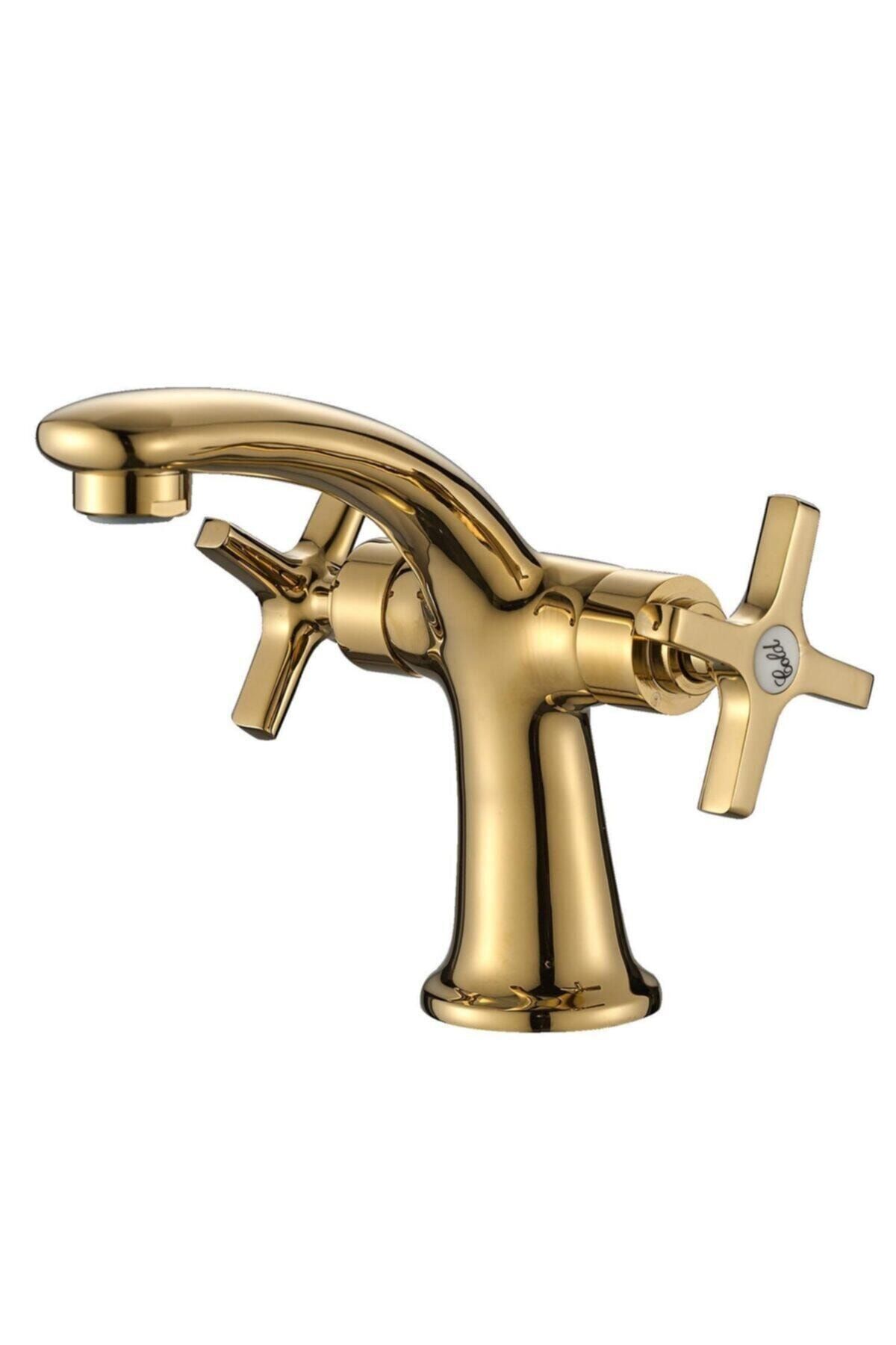 NSK Lavabo Bataryası Trinity Çift Kollu Tek Gövde Altın N3013119