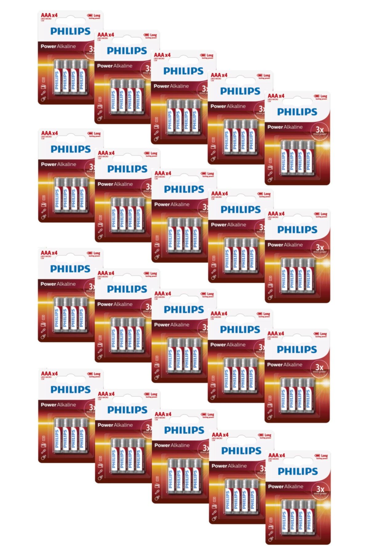 Philips Lr03p4b/05 Alkalin Aaa Ince Kalem Pil 4'lü (x20 Adet)