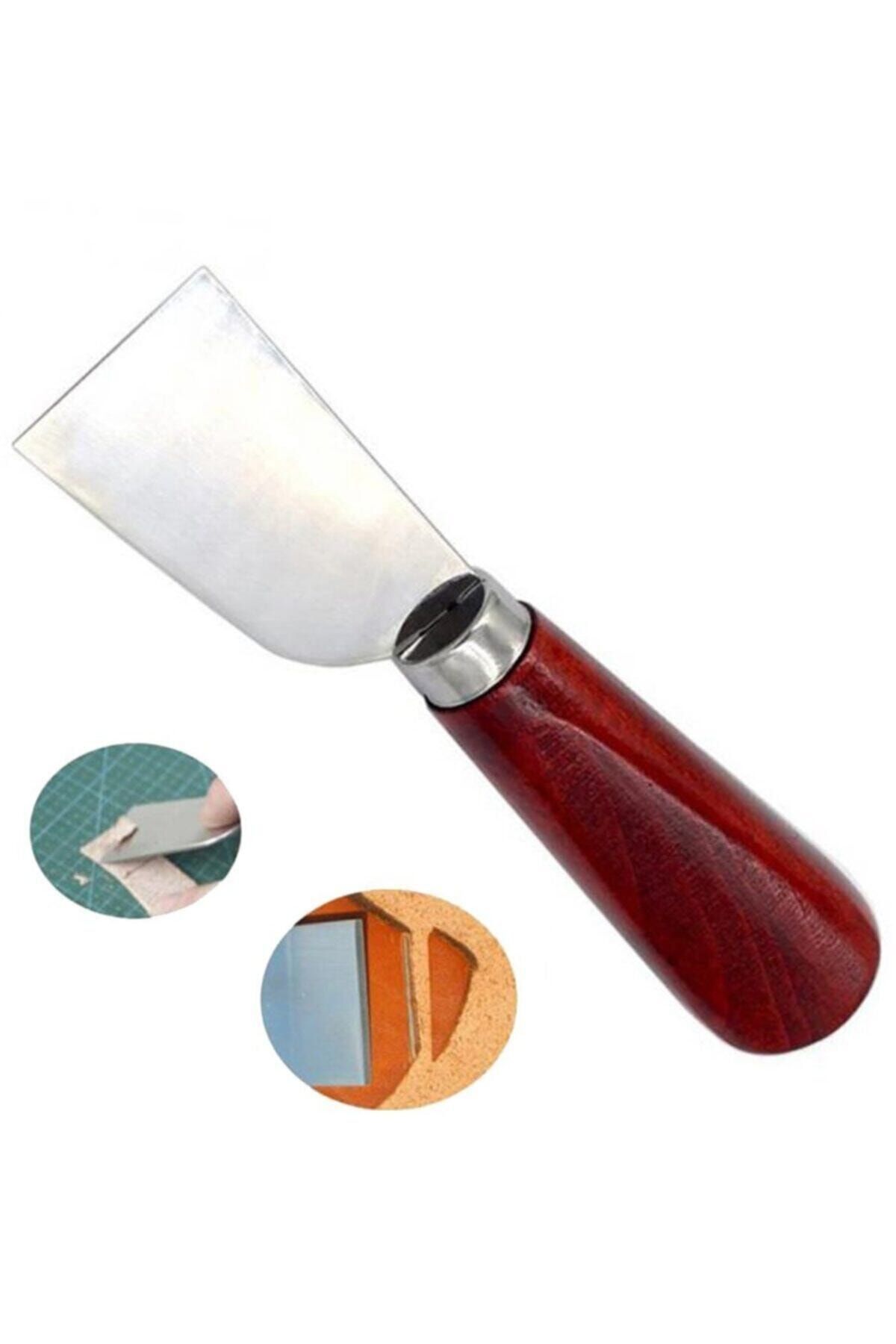 srtfootcare Spatula Deri Kesme Bıçağı 16,5cm Kırmızı Saplı
